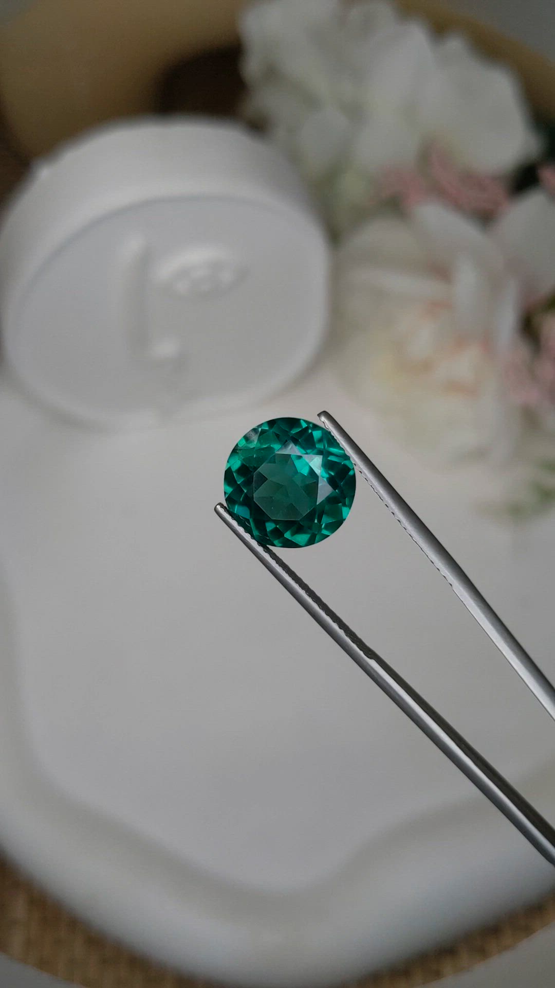 6.76 Ct. Bluish Green Prasiolite from Brazil Size Video