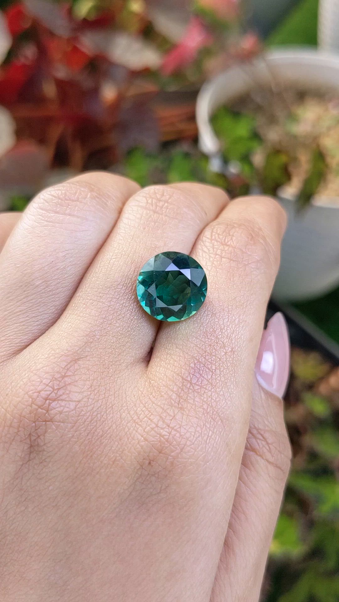 6.76 Ct. Bluish Green Prasiolite from Brazil Size Video