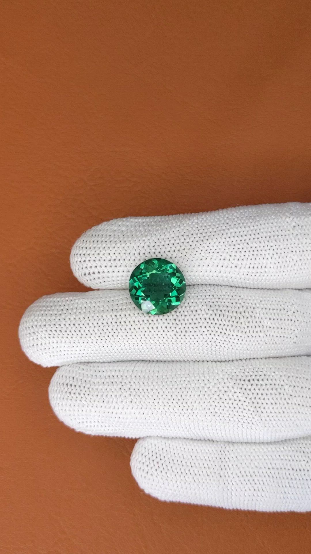 6.76 Ct. Bluish Green Prasiolite from Brazil Size Video