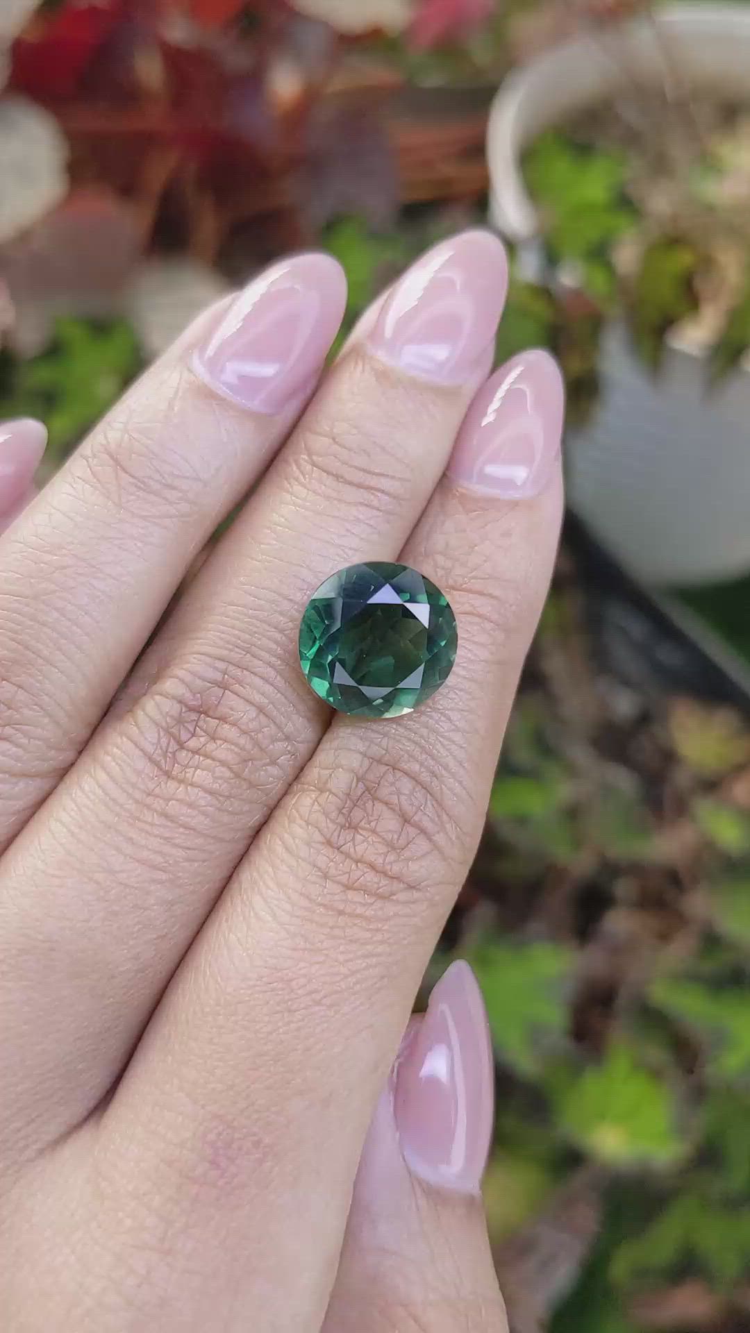 7.34 Ct. Bluish Green Prasiolite from Brazil Size Video