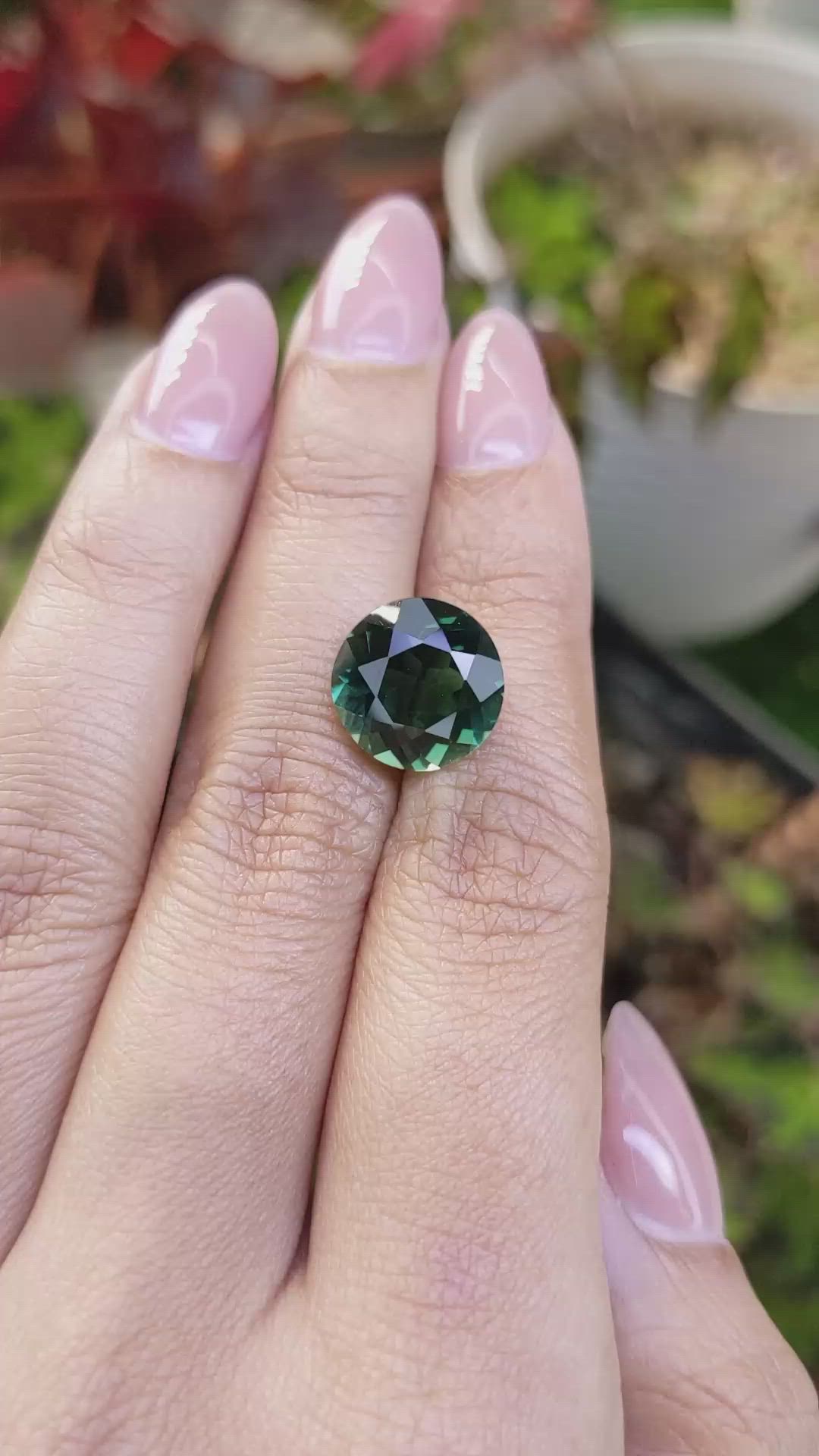 6.16 Ct. Bluish Green Prasiolite from Brazil Size Video