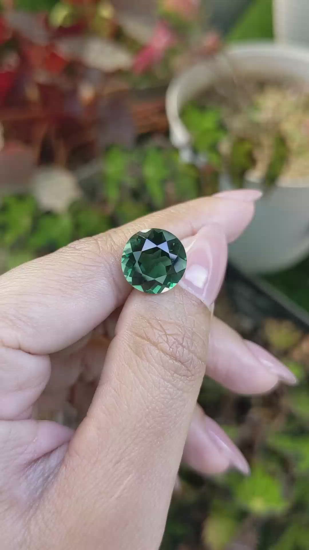 6.16 Ct. Bluish Green Prasiolite from Brazil Size Video