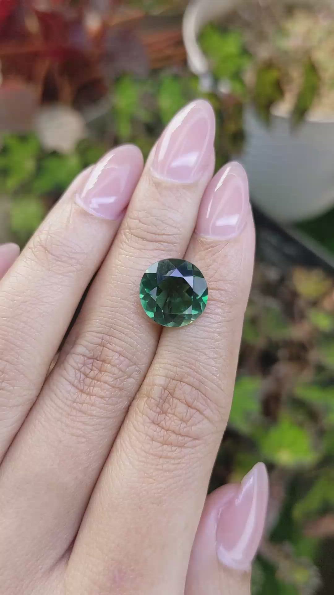 5.79 Ct. Bluish Green Prasiolite from Brazil Size Video