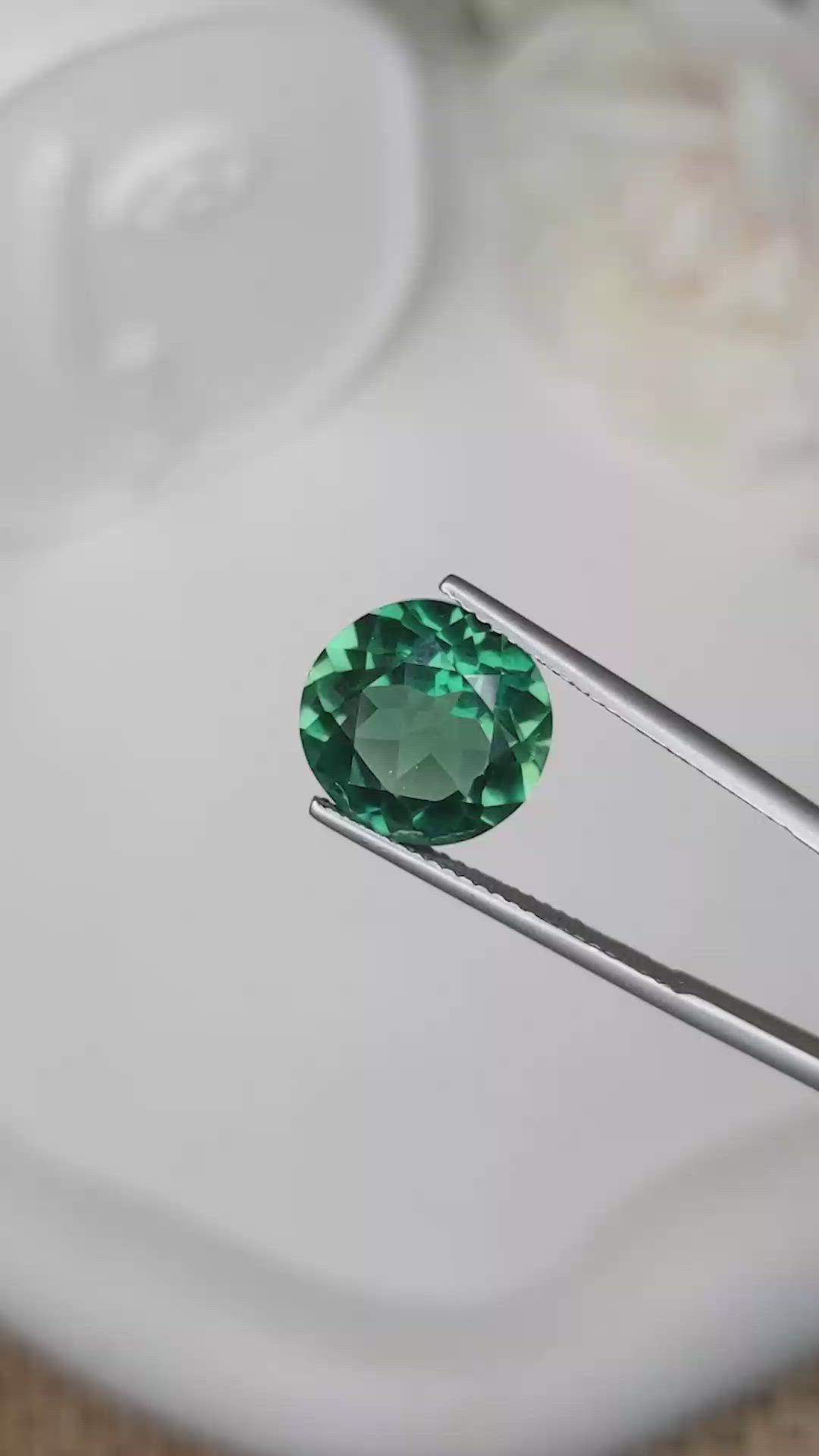 5.79 Ct. Bluish Green Prasiolite from Brazil Size Video