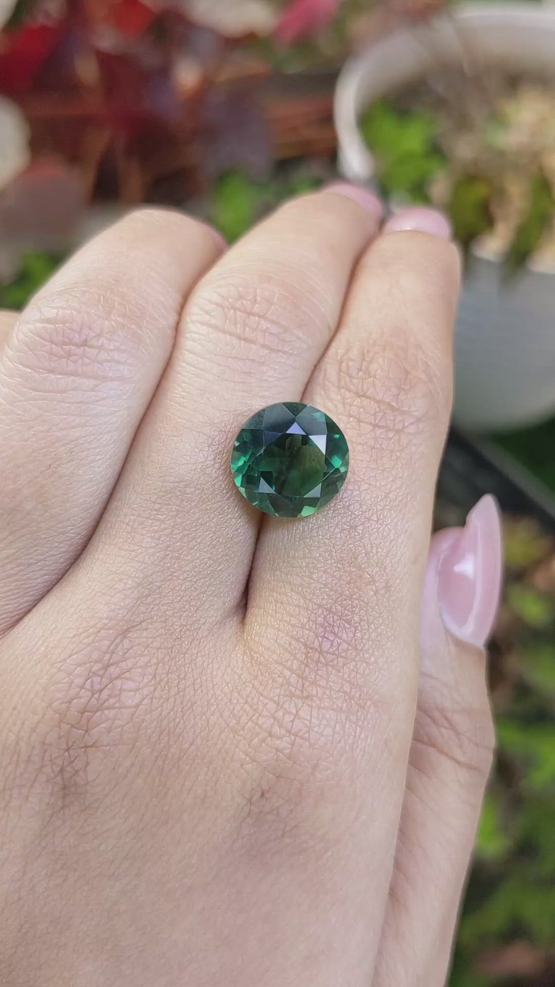 5.79 Ct. Bluish Green Prasiolite from Brazil Size Video