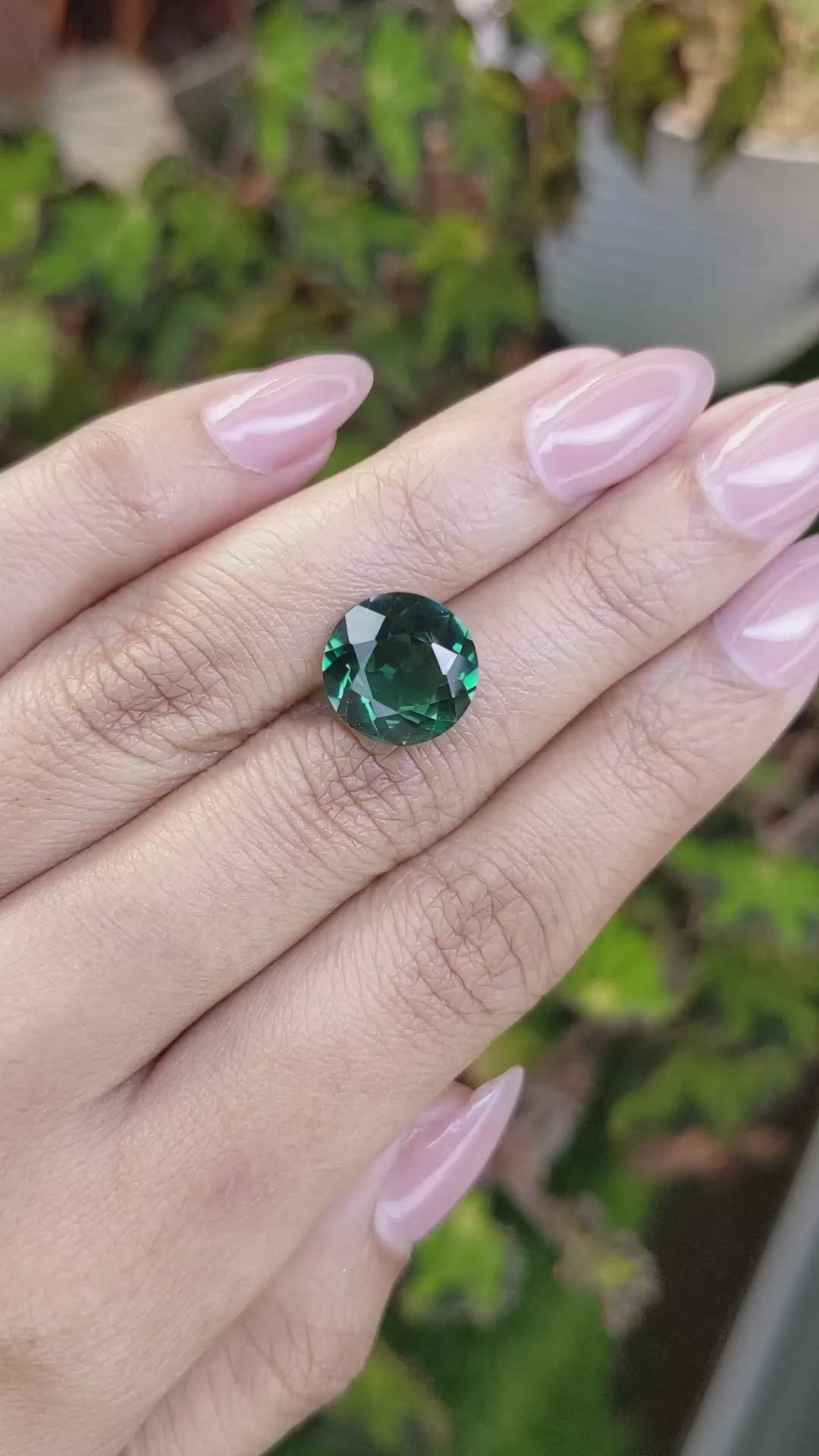 5.48 Ct. Bluish Green Prasiolite from Brazil Size Video