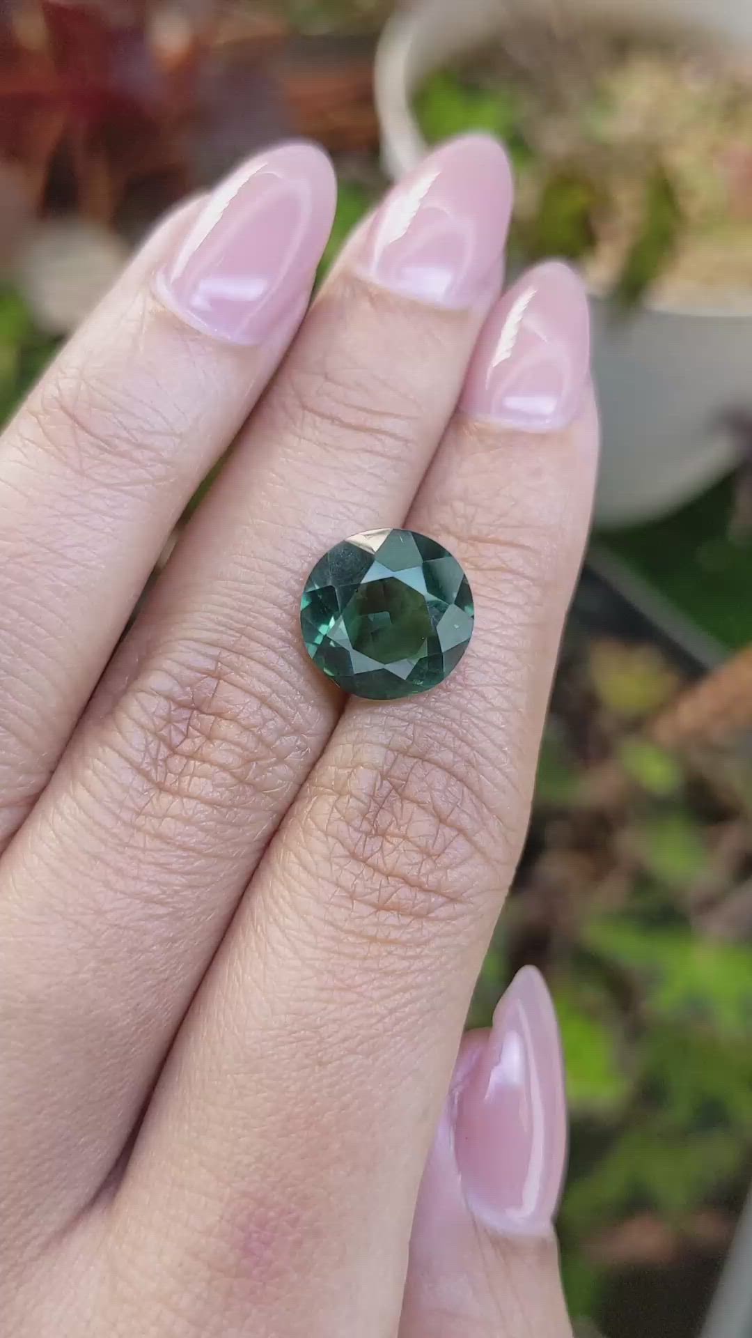5.48 Ct. Bluish Green Prasiolite from Brazil Size Video