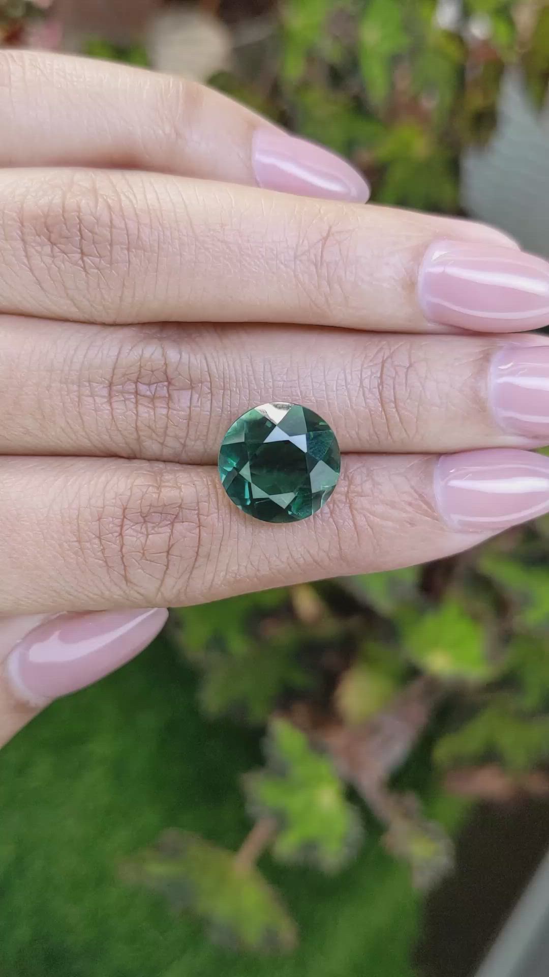 6.94 Ct. Bluish Green Prasiolite from Brazil Size Video