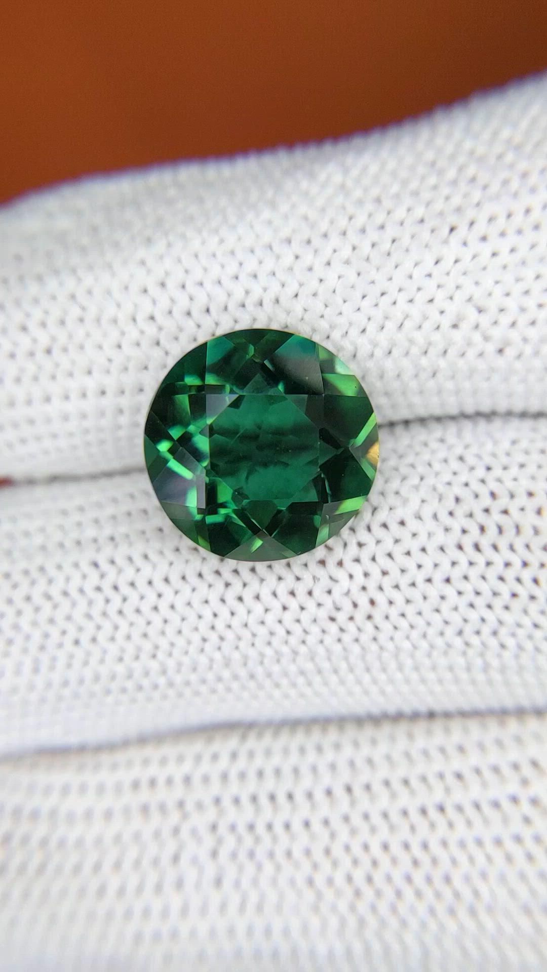 6.94 Ct. Bluish Green Prasiolite from Brazil Size Video