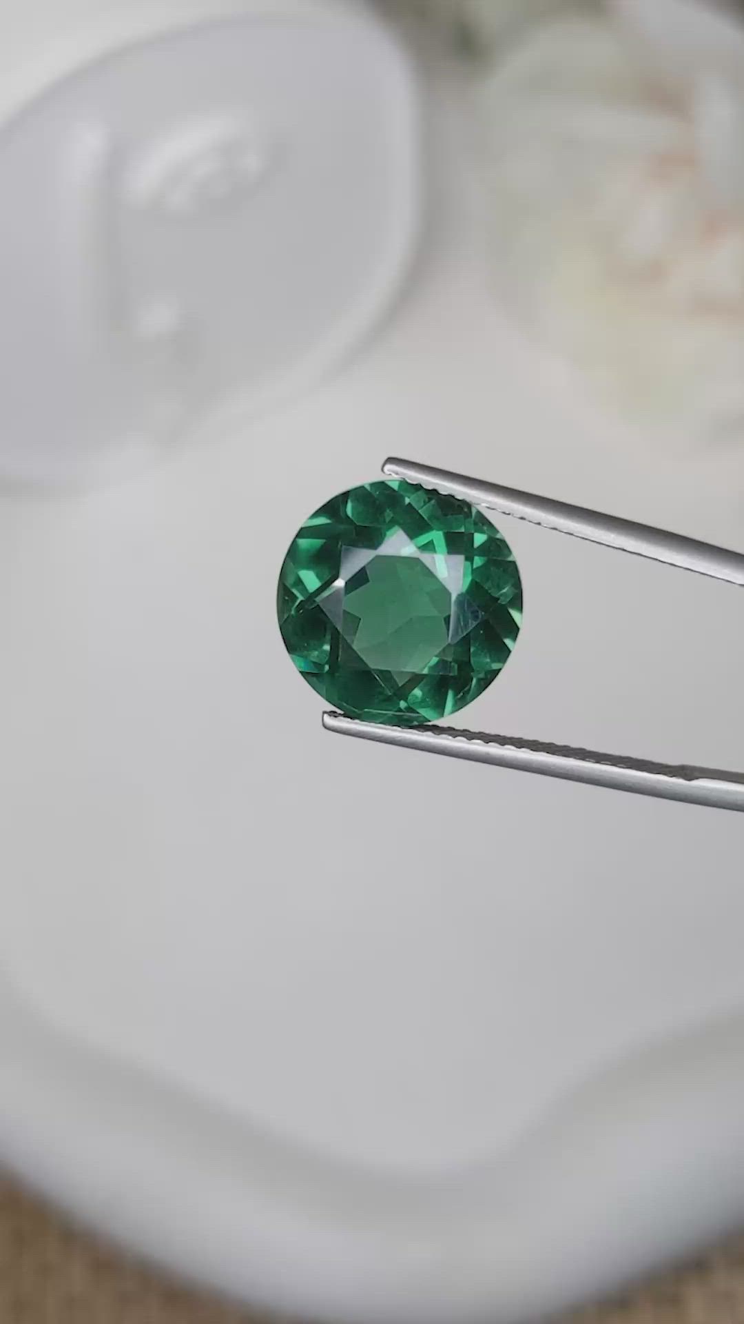 6.94 Ct. Bluish Green Prasiolite from Brazil Size Video