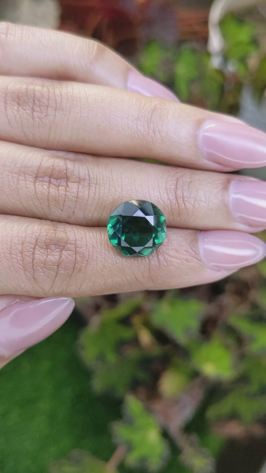 6.53 Ct. Bluish Green Prasiolite from Brazil Size Video