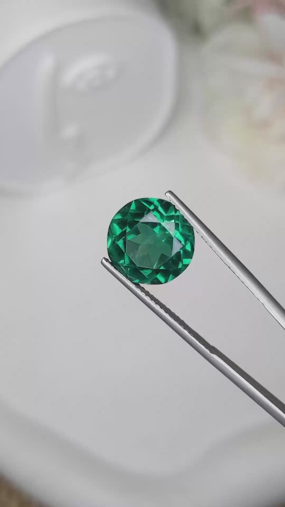 6.53 Ct. Bluish Green Prasiolite from Brazil Size Video