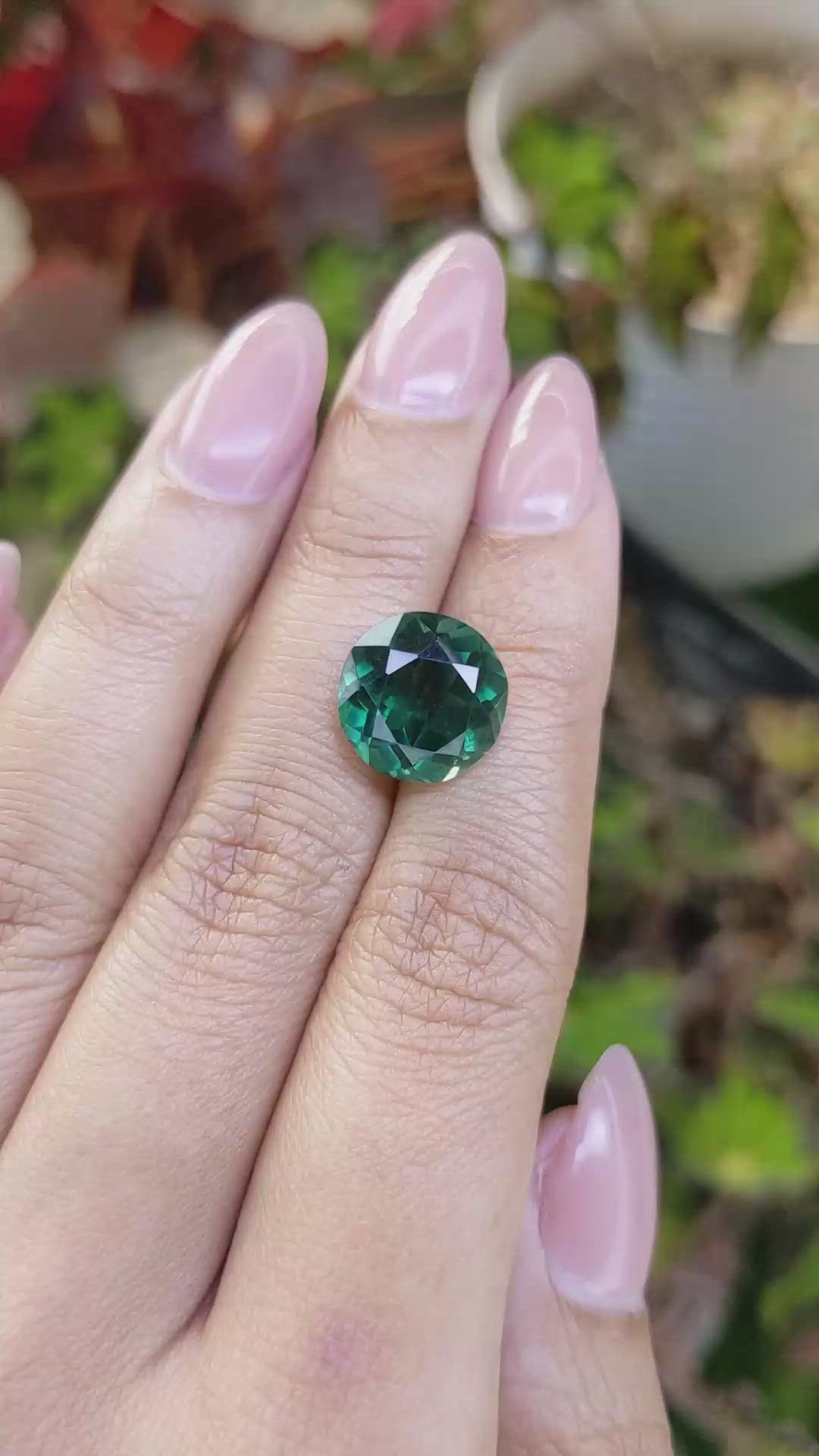 6.53 Ct. Bluish Green Prasiolite from Brazil Size Video