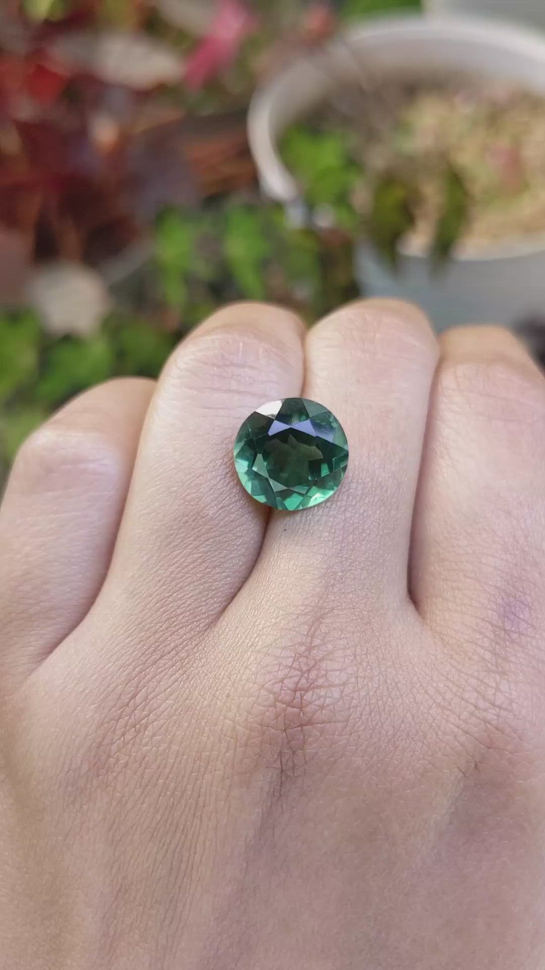 6.09 Ct. Bluish Green Prasiolite from Brazil Size Video