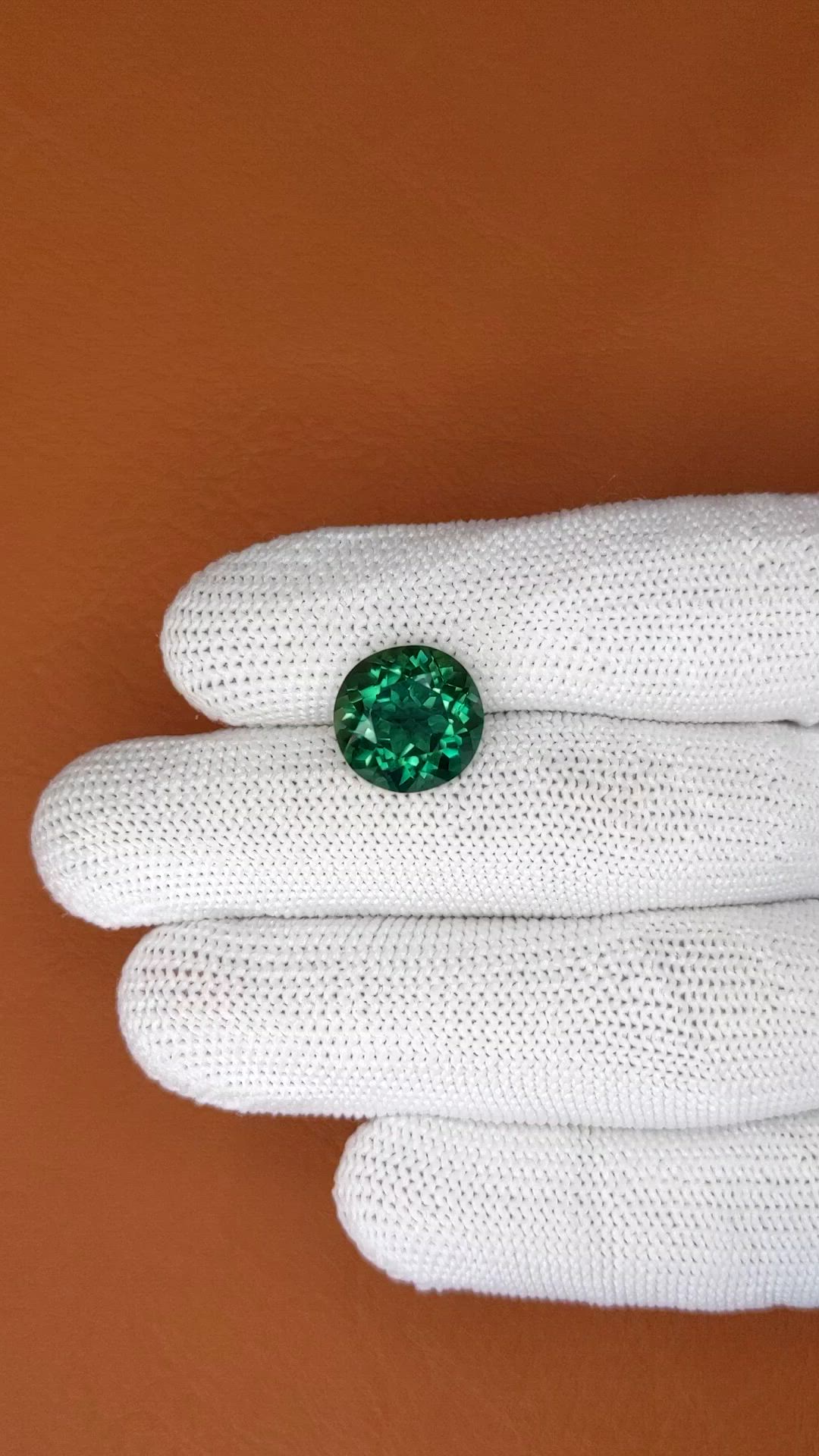 6.09 Ct. Bluish Green Prasiolite from Brazil Size Video