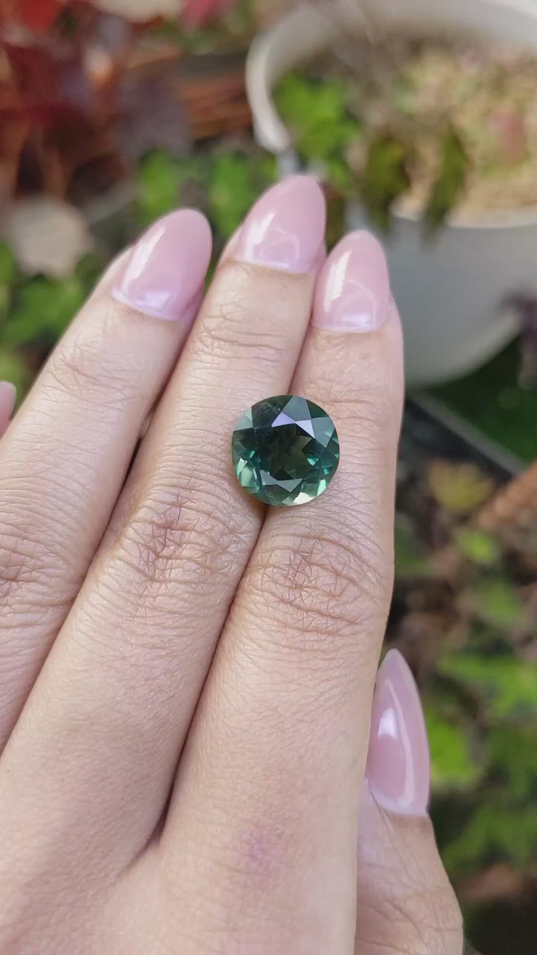 6.09 Ct. Bluish Green Prasiolite from Brazil Size Video
