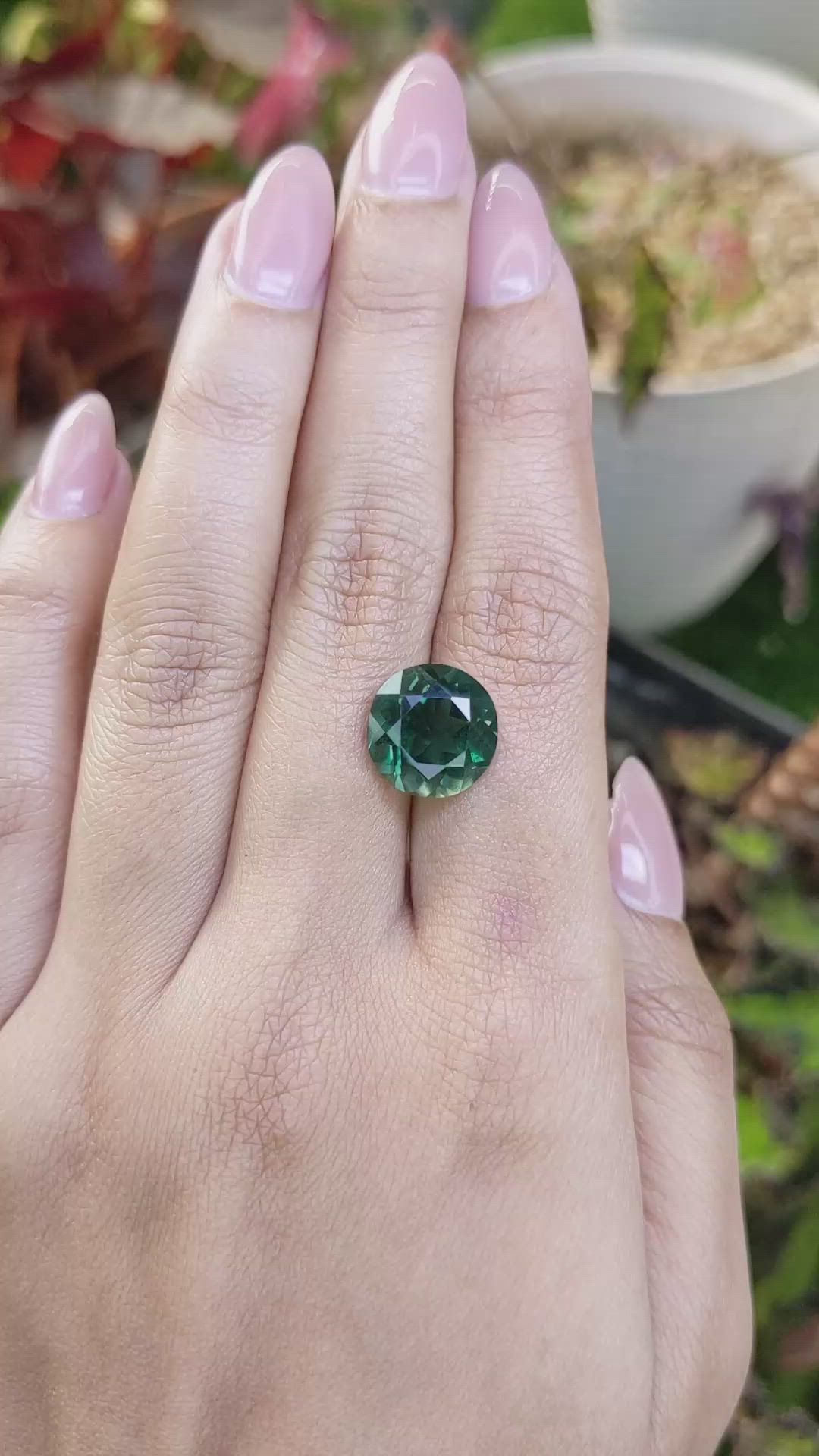 6.09 Ct. Bluish Green Prasiolite from Brazil Size Video