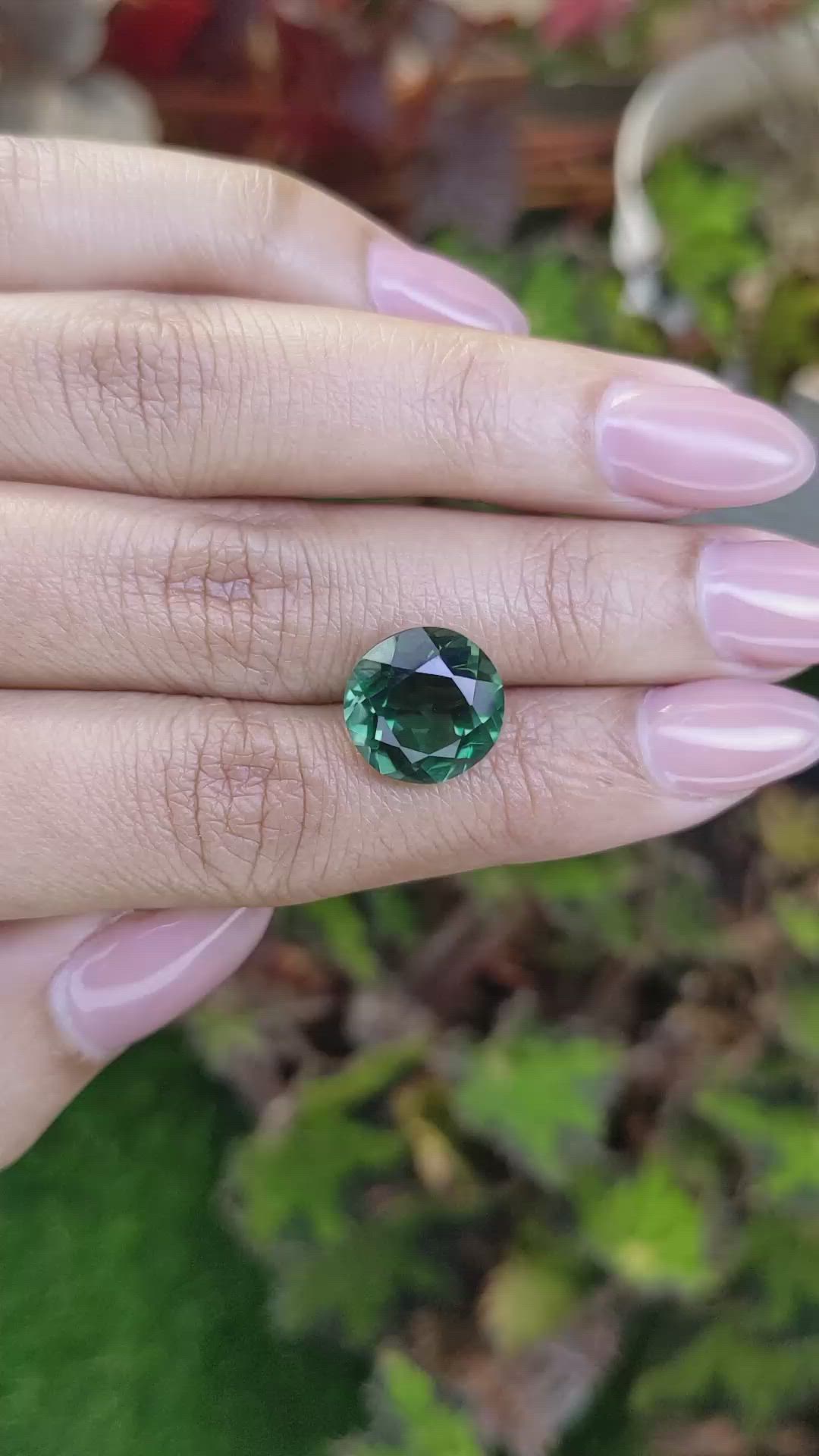6.09 Ct. Bluish Green Prasiolite from Brazil Size Video