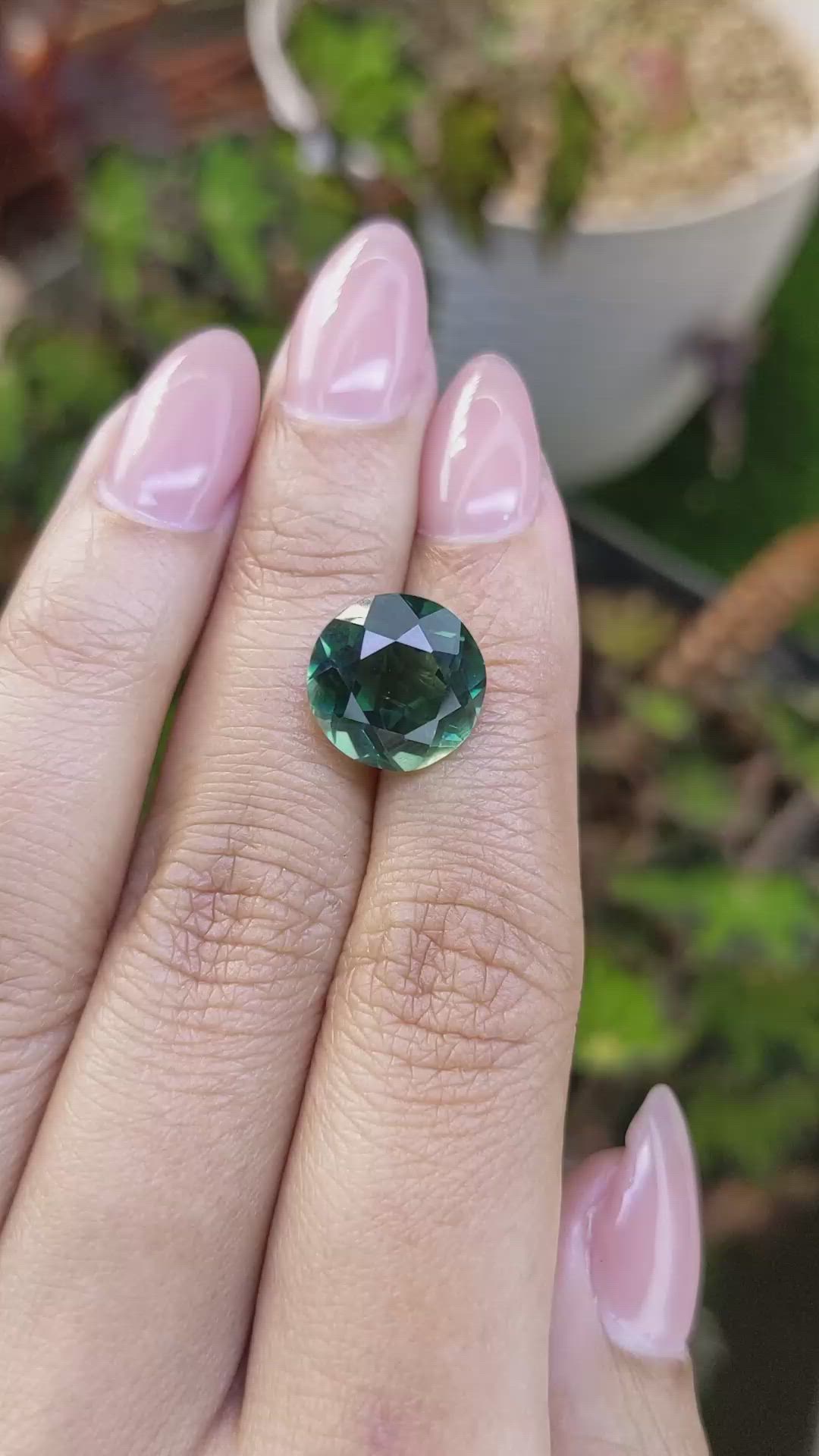 6.24 Ct. Bluish Green Prasiolite from Brazil Size Video