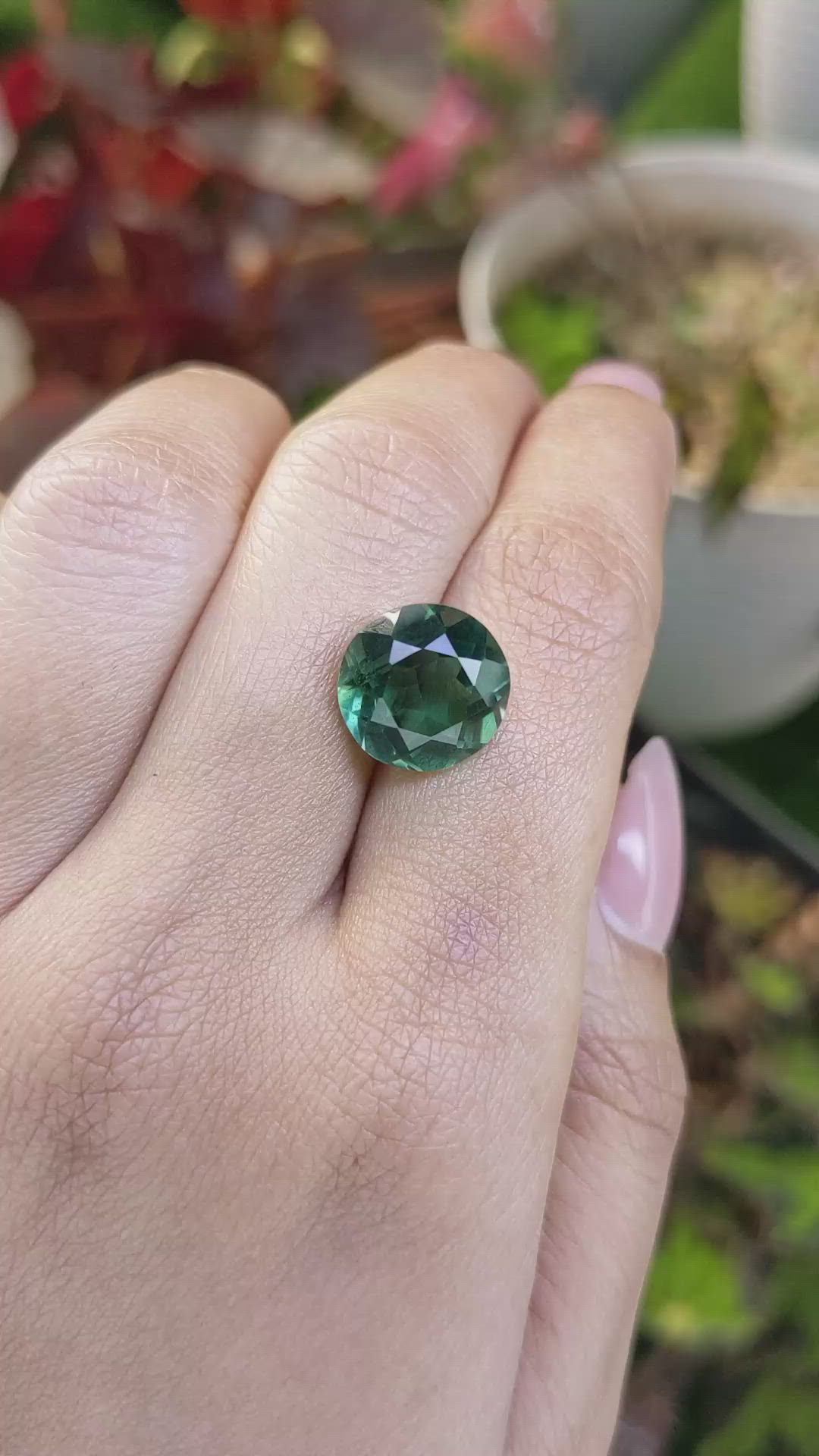 6.24 Ct. Bluish Green Prasiolite from Brazil Size Video