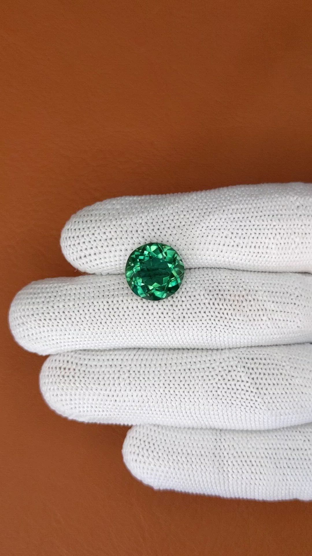 6.24 Ct. Bluish Green Prasiolite from Brazil Size Video