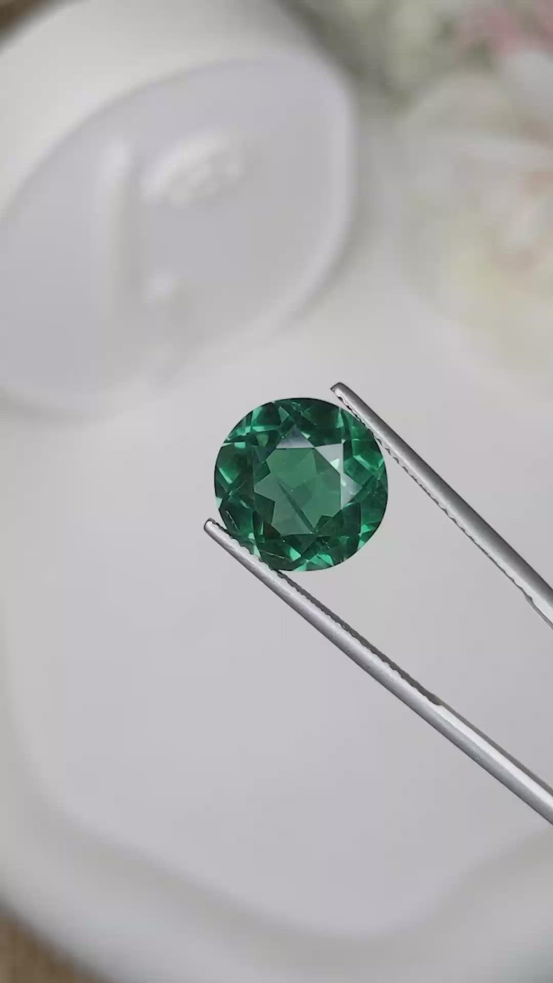 6.24 Ct. Bluish Green Prasiolite from Brazil Size Video
