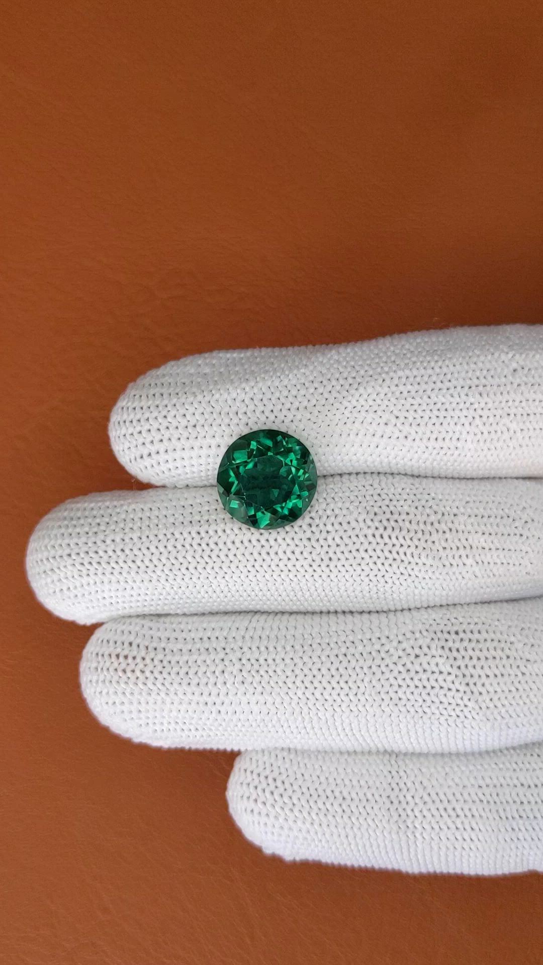 6.25 Ct. Bluish Green Prasiolite from Brazil Size Video
