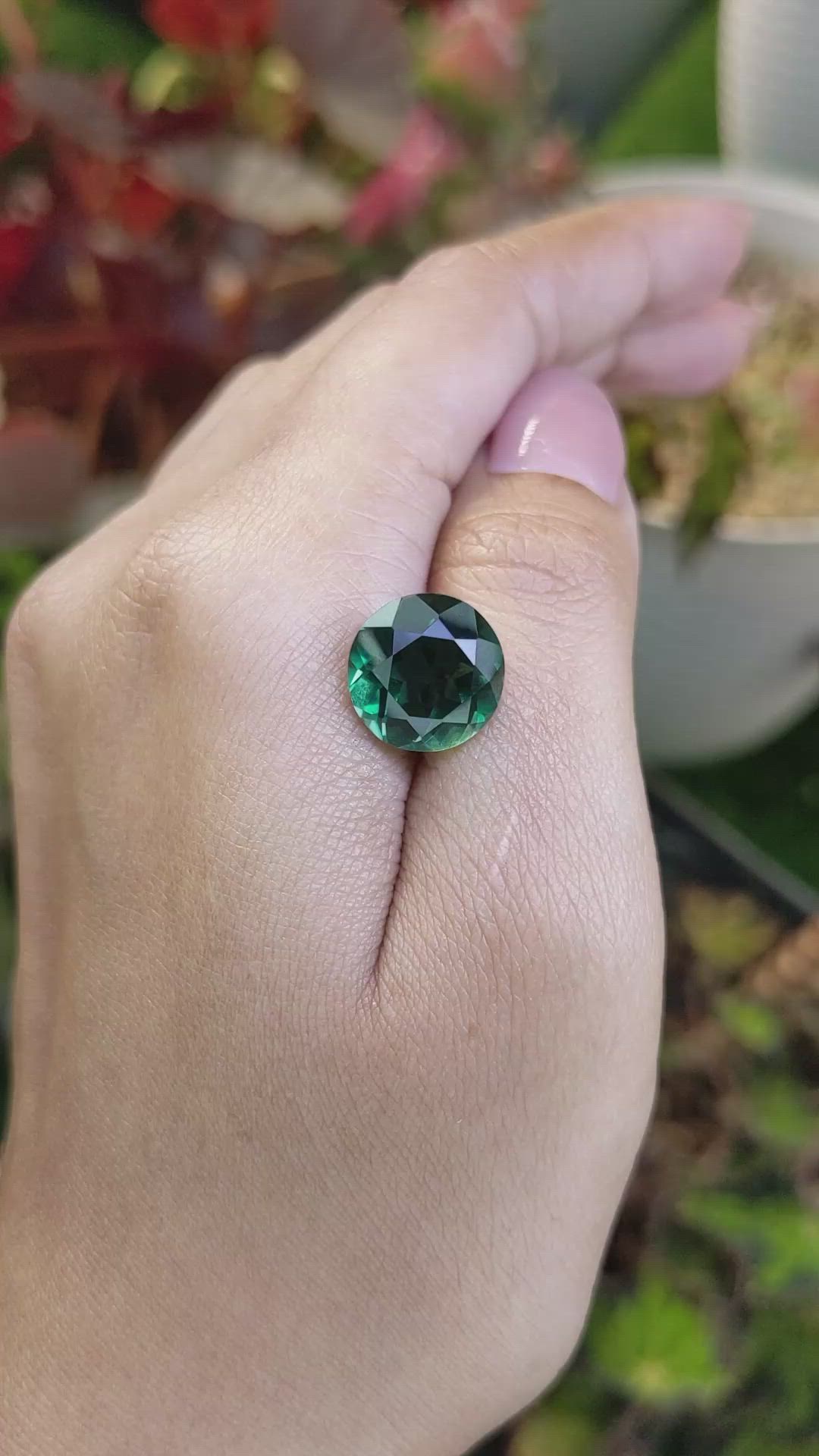 6.25 Ct. Bluish Green Prasiolite from Brazil Size Video