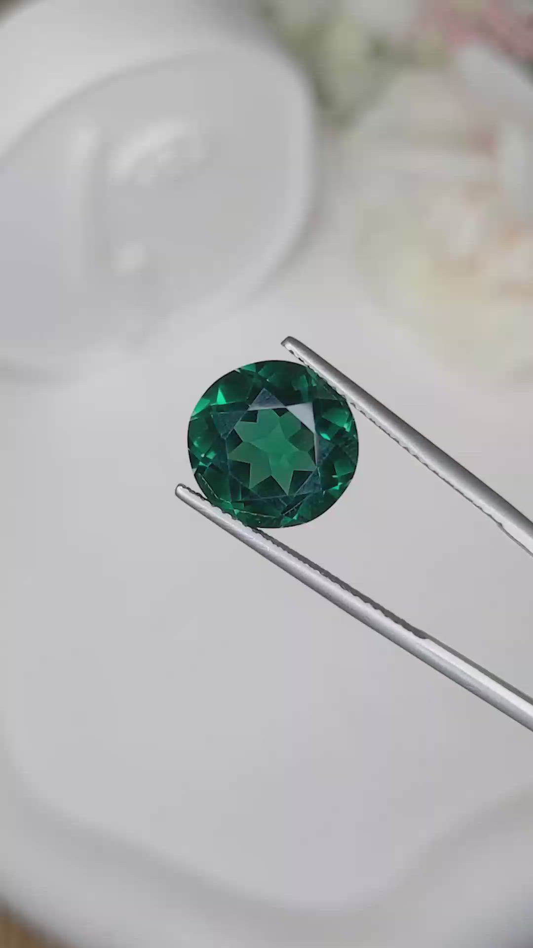 6.25 Ct. Bluish Green Prasiolite from Brazil Size Video