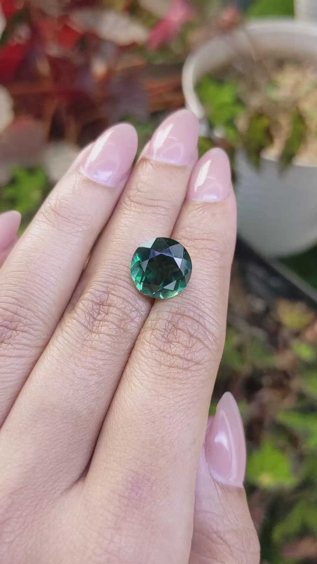 6.25 Ct. Bluish Green Prasiolite from Brazil Size Video