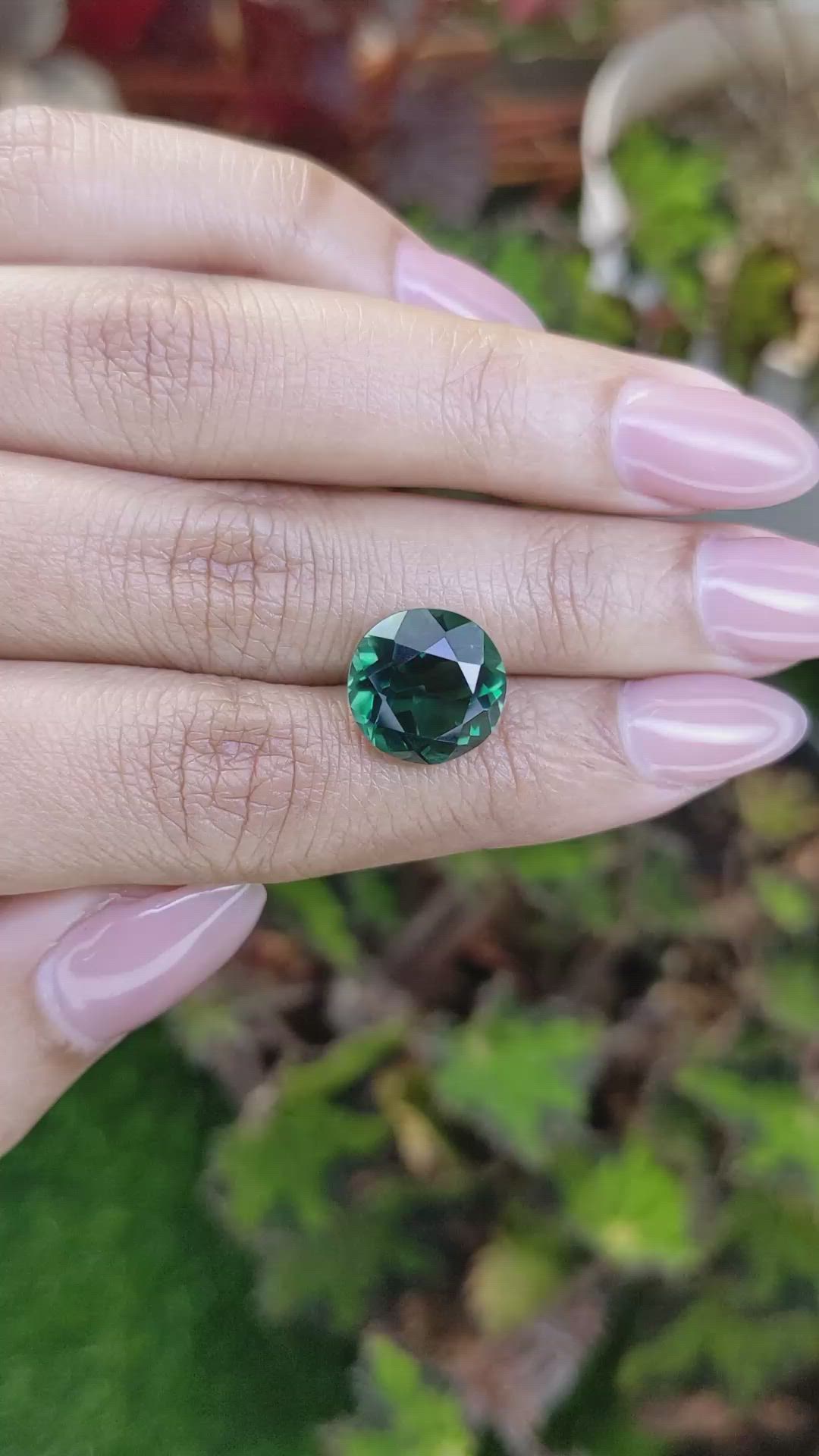 6.25 Ct. Bluish Green Prasiolite from Brazil Size Video