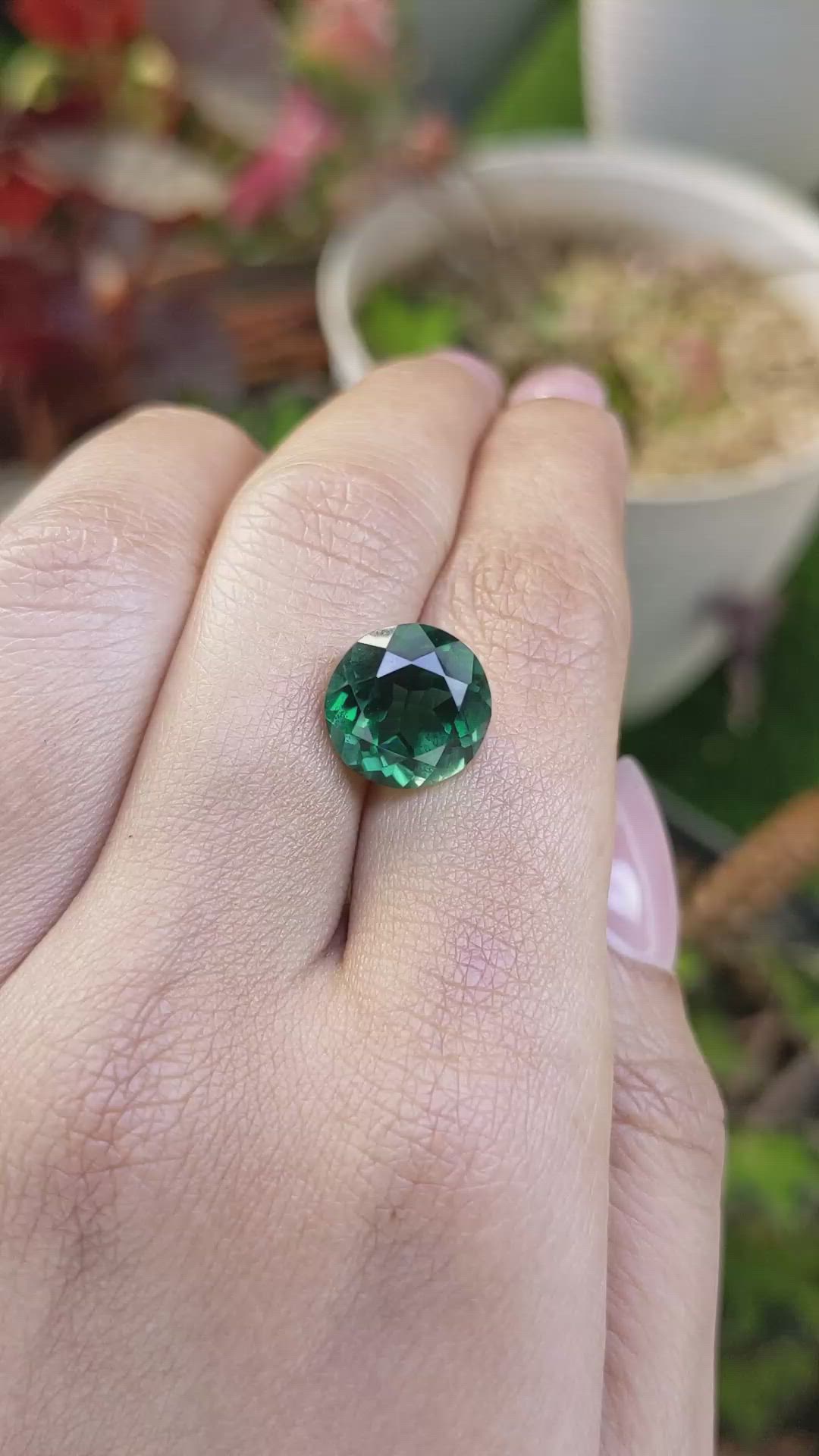 5.89 Ct. Bluish Green Prasiolite from Brazil Size Video