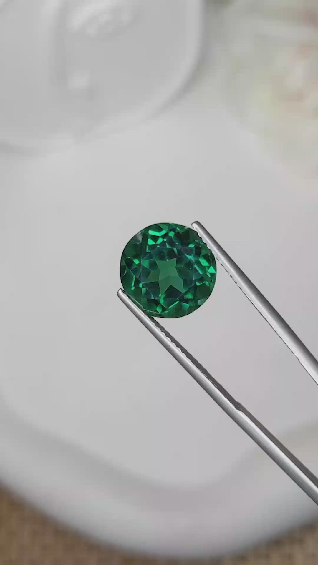 5.89 Ct. Bluish Green Prasiolite from Brazil Size Video