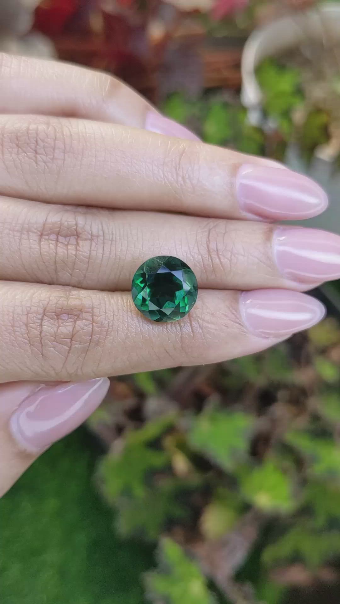 5.89 Ct. Bluish Green Prasiolite from Brazil Size Video