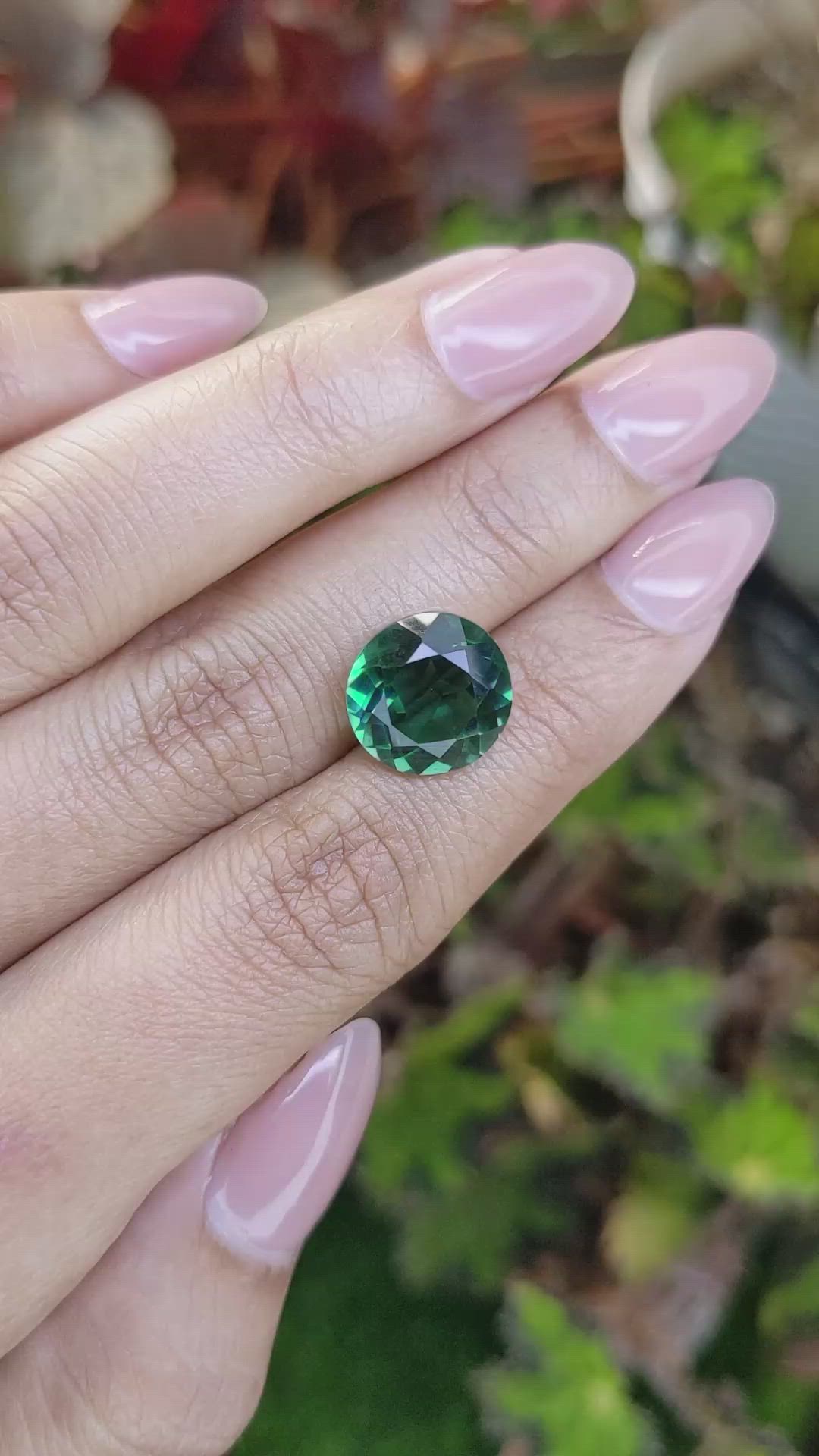 5.75 Ct. Bluish Green Prasiolite from Brazil Size Video