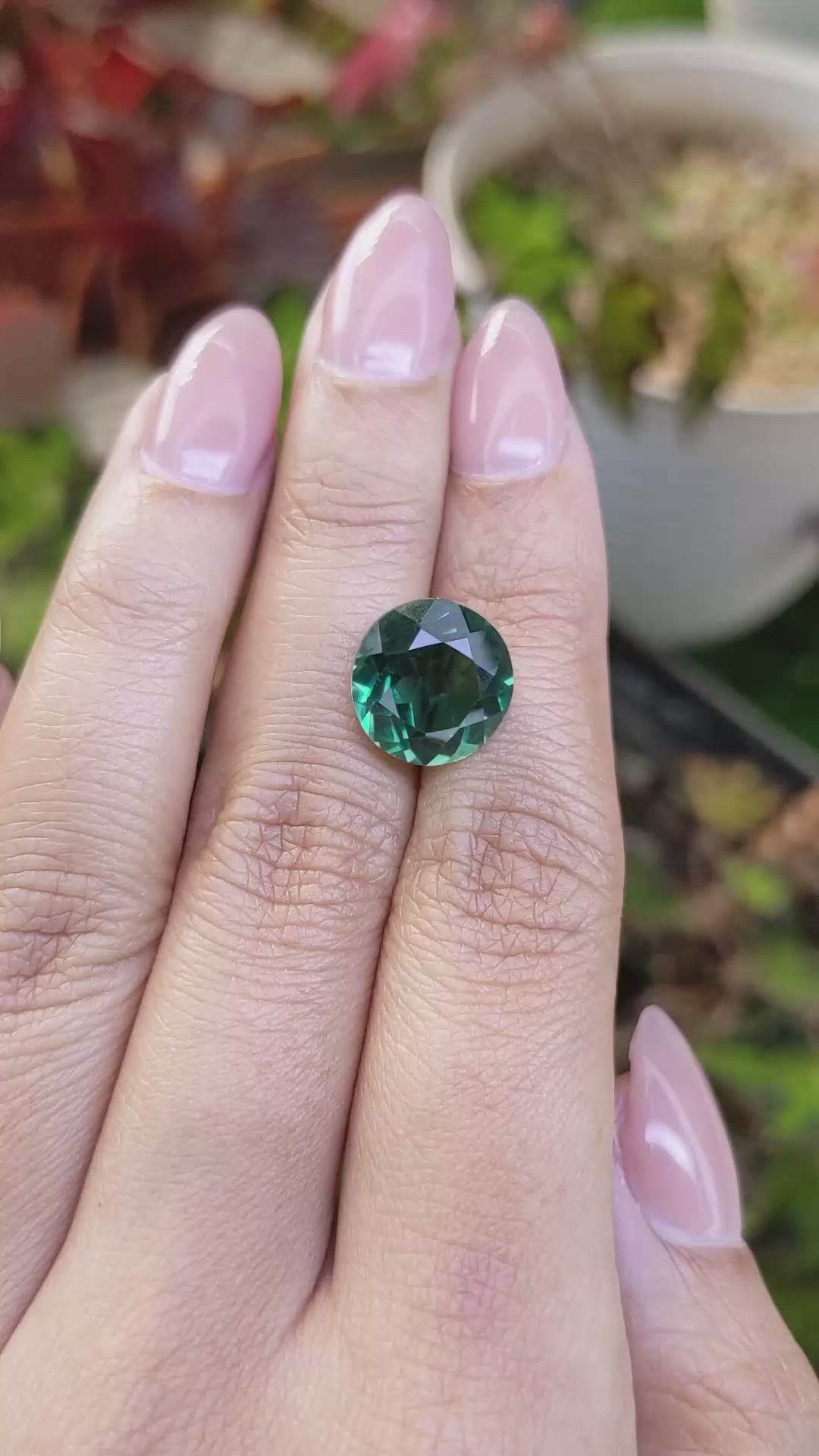 5.75 Ct. Bluish Green Prasiolite from Brazil Size Video