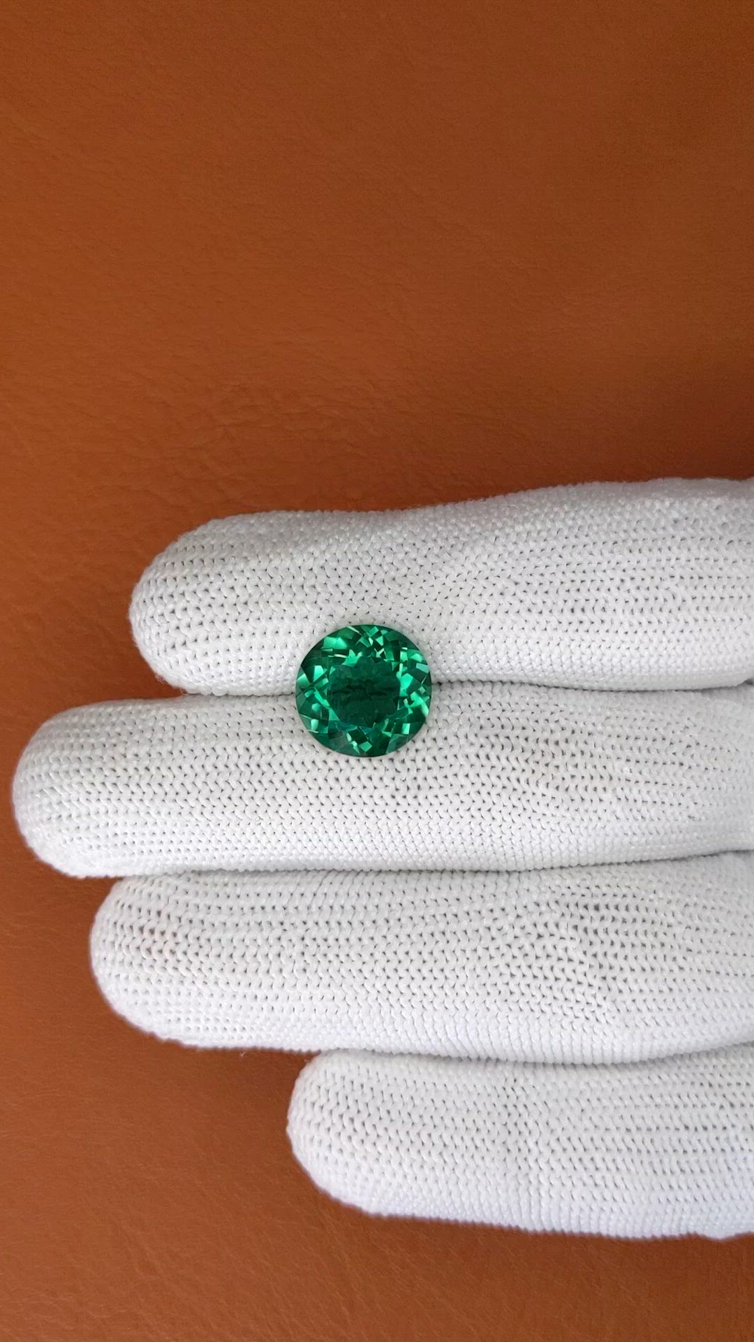 5.75 Ct. Bluish Green Prasiolite from Brazil Size Video