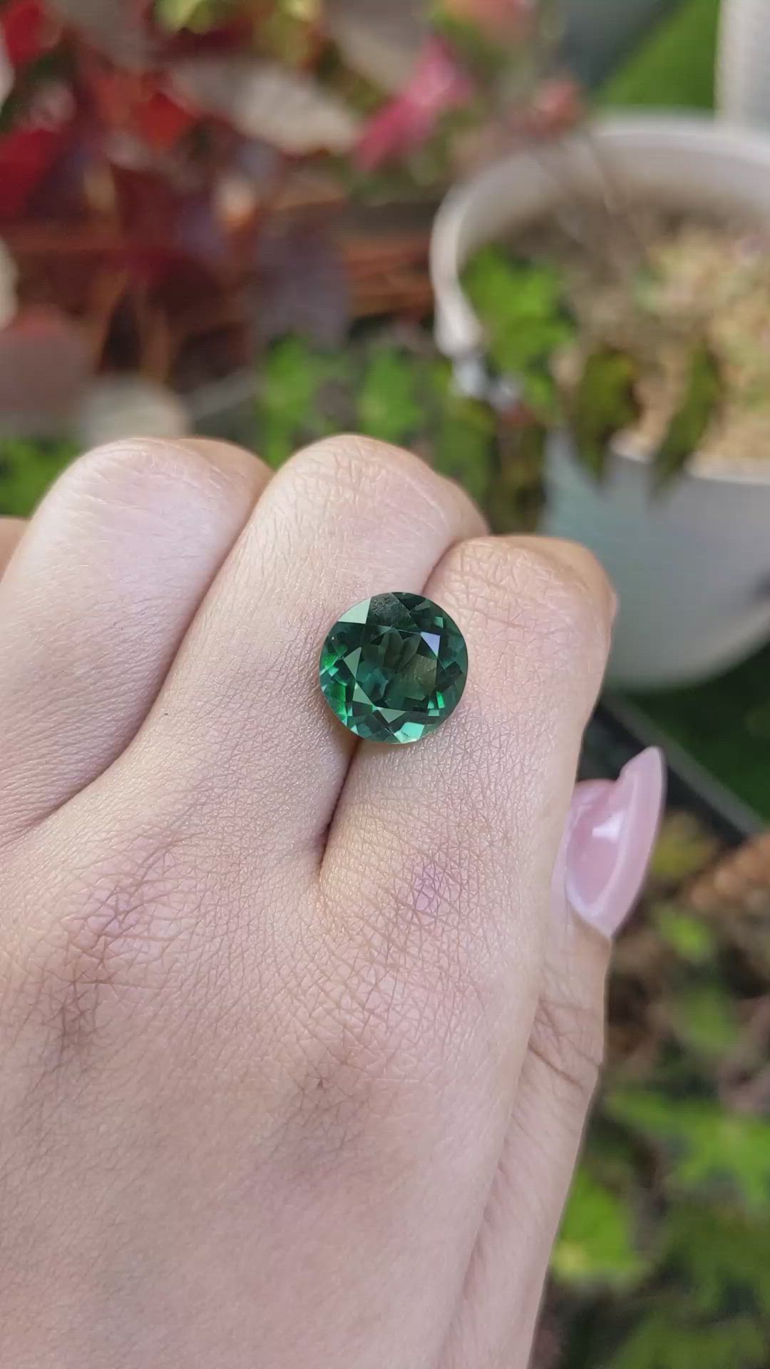 5.75 Ct. Bluish Green Prasiolite from Brazil Size Video