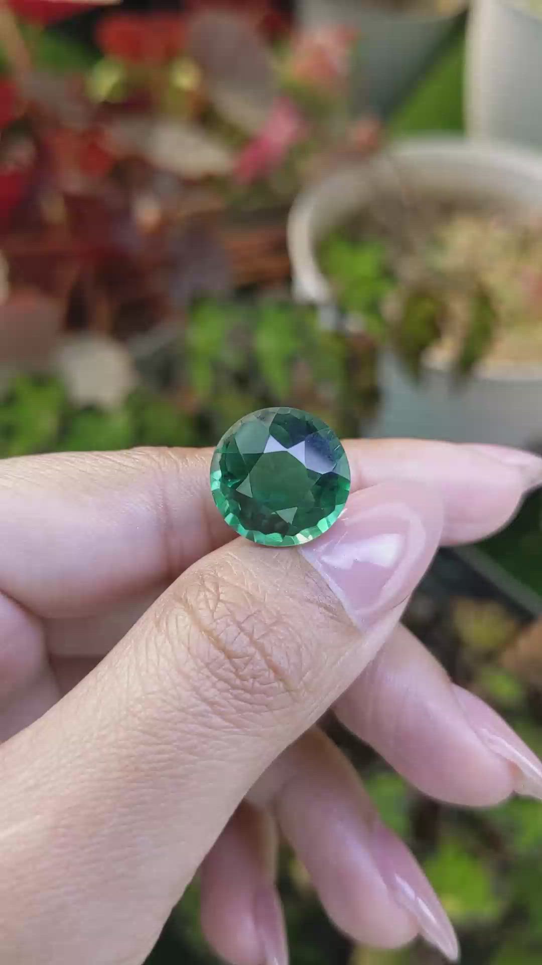 10.07 Ct. Bluish Green Prasiolite from Brazil Size Video