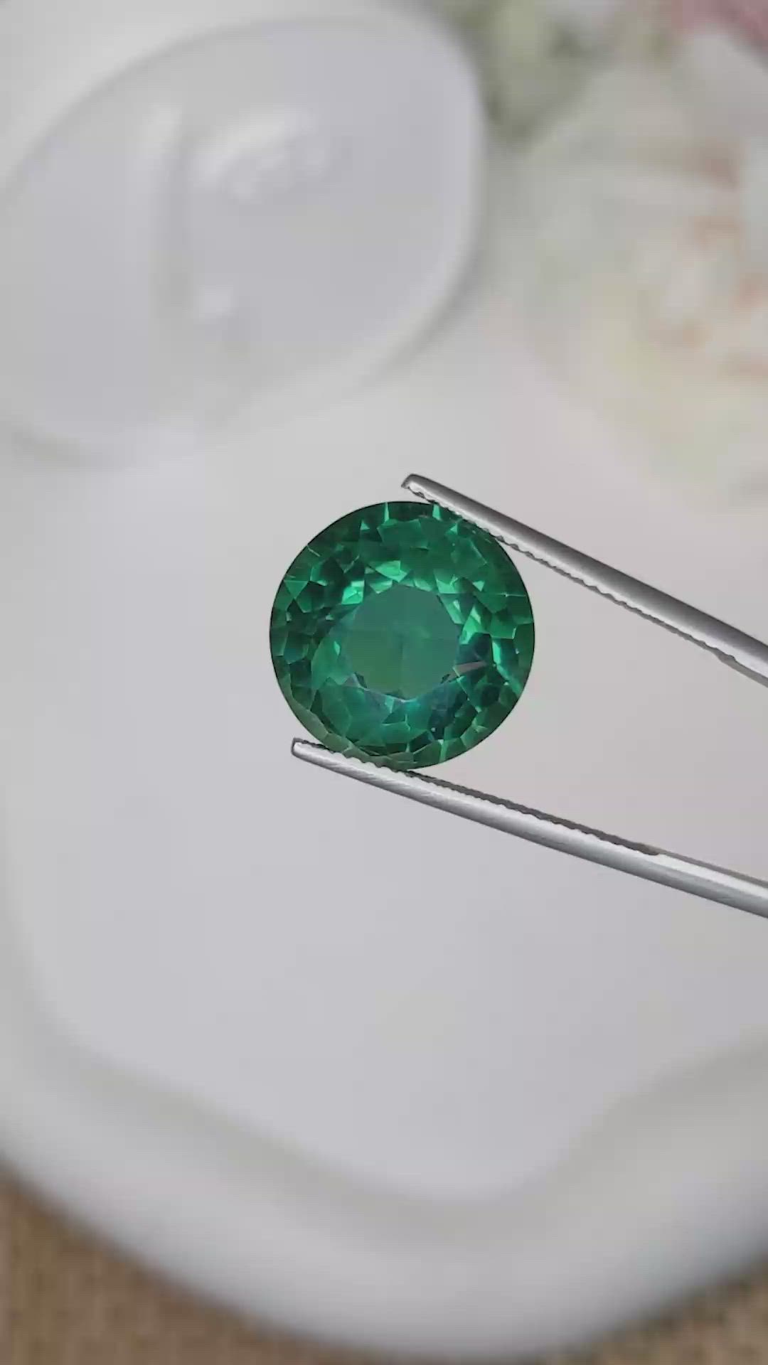 10.07 Ct. Bluish Green Prasiolite from Brazil Size Video
