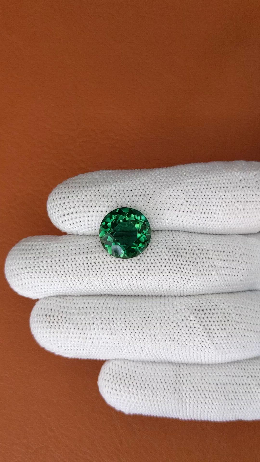 7.73 Ct. Bluish Green Prasiolite from Brazil Size Video