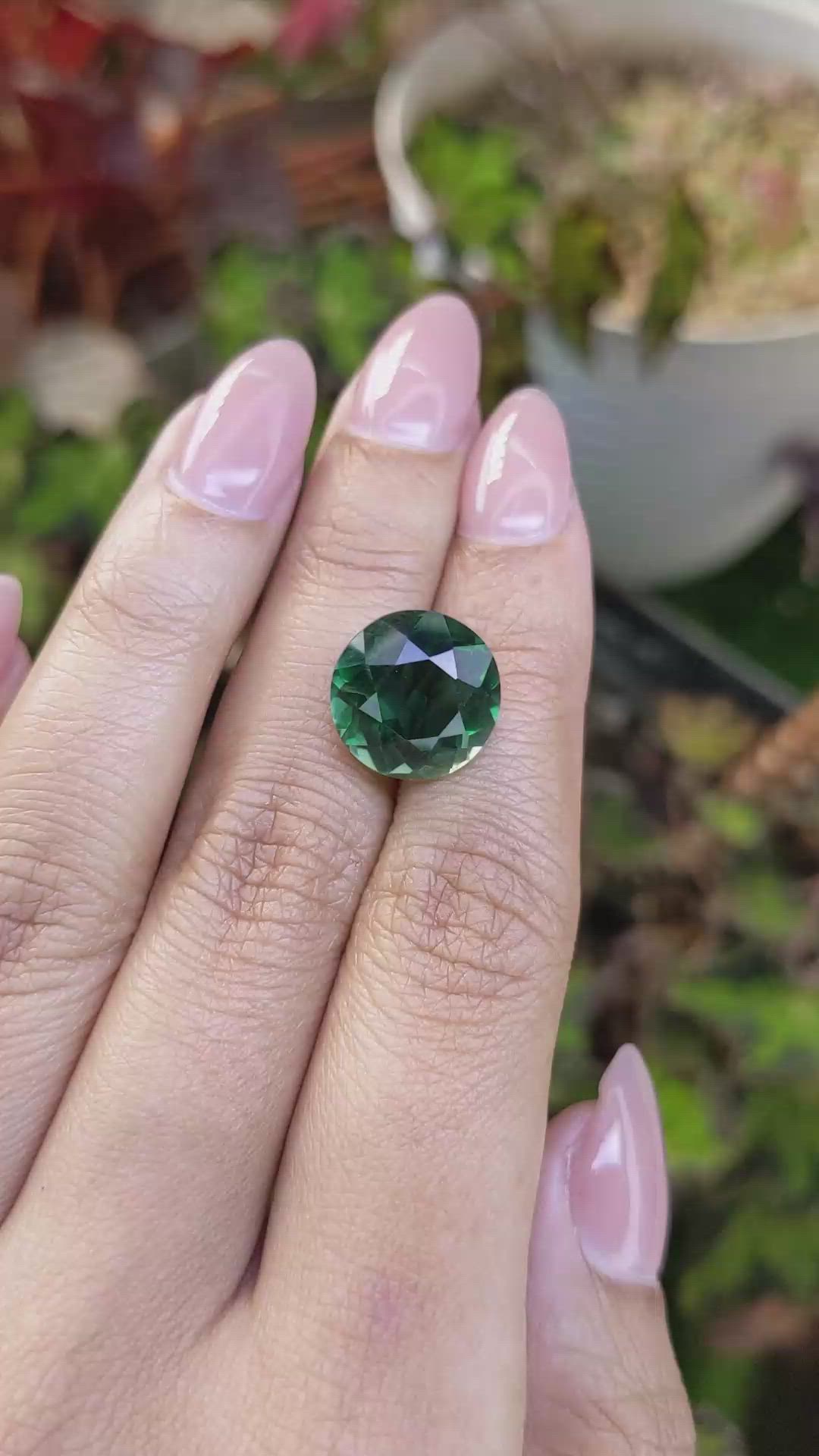 7.73 Ct. Bluish Green Prasiolite from Brazil Size Video