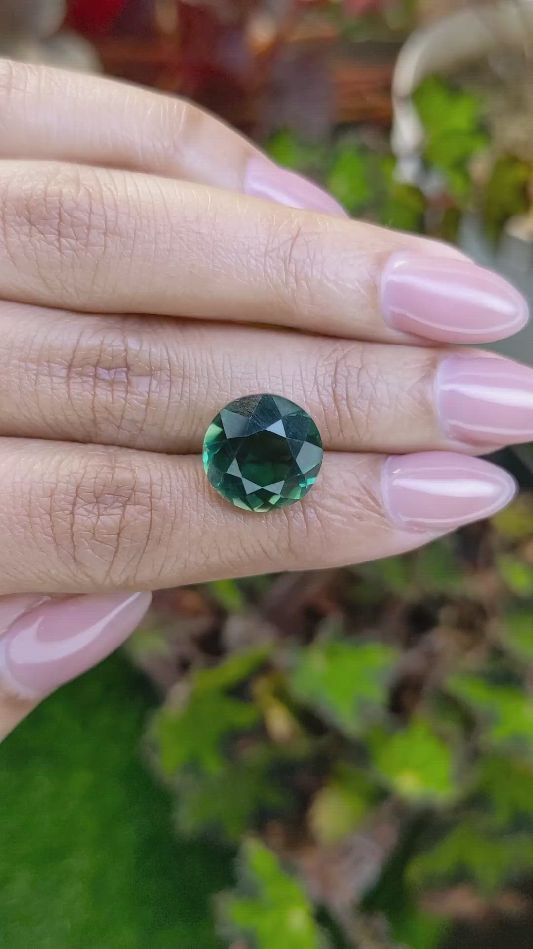 7.73 Ct. Bluish Green Prasiolite from Brazil Size Video