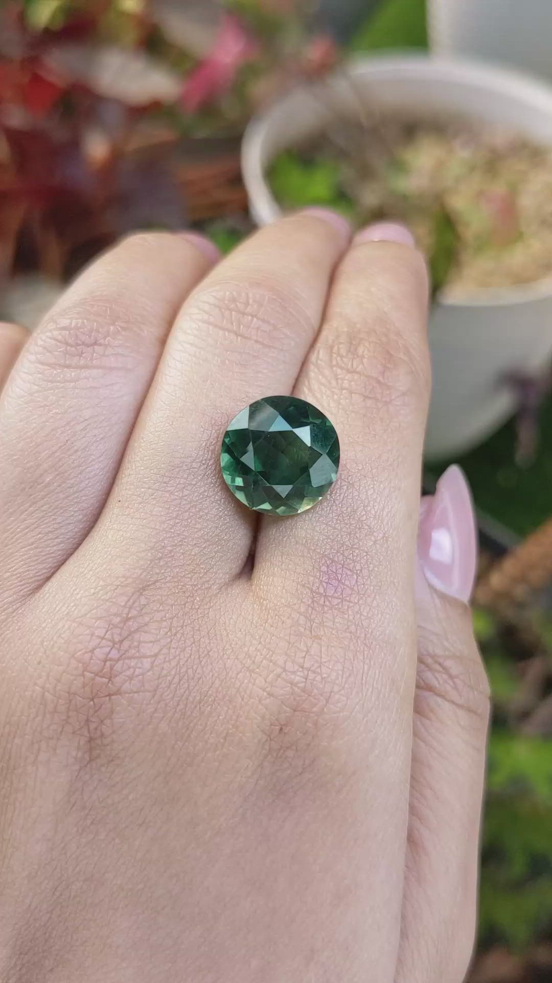 7.73 Ct. Bluish Green Prasiolite from Brazil Size Video