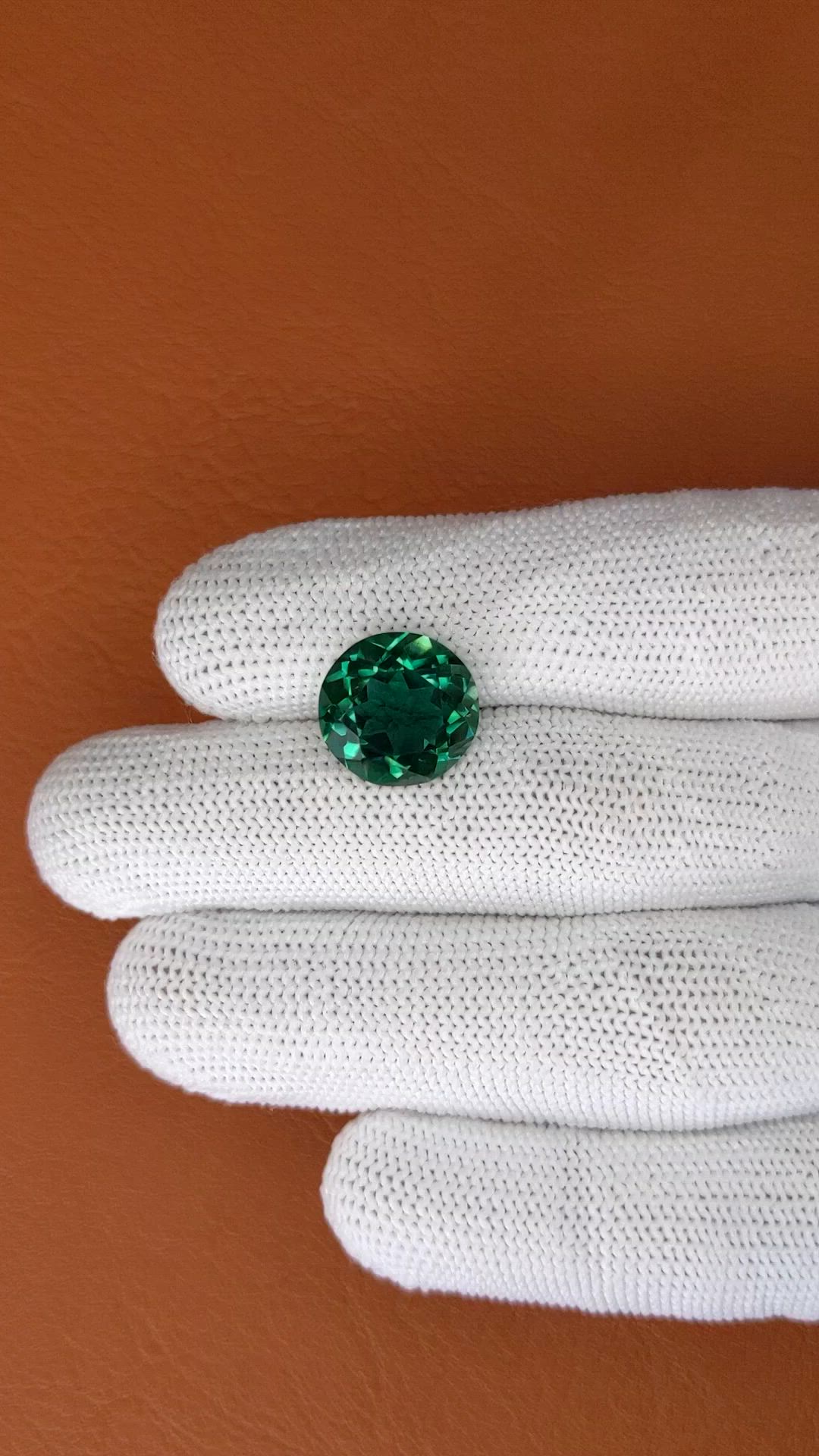 6.70 Ct. Bluish Green Prasiolite from Brazil Size Video