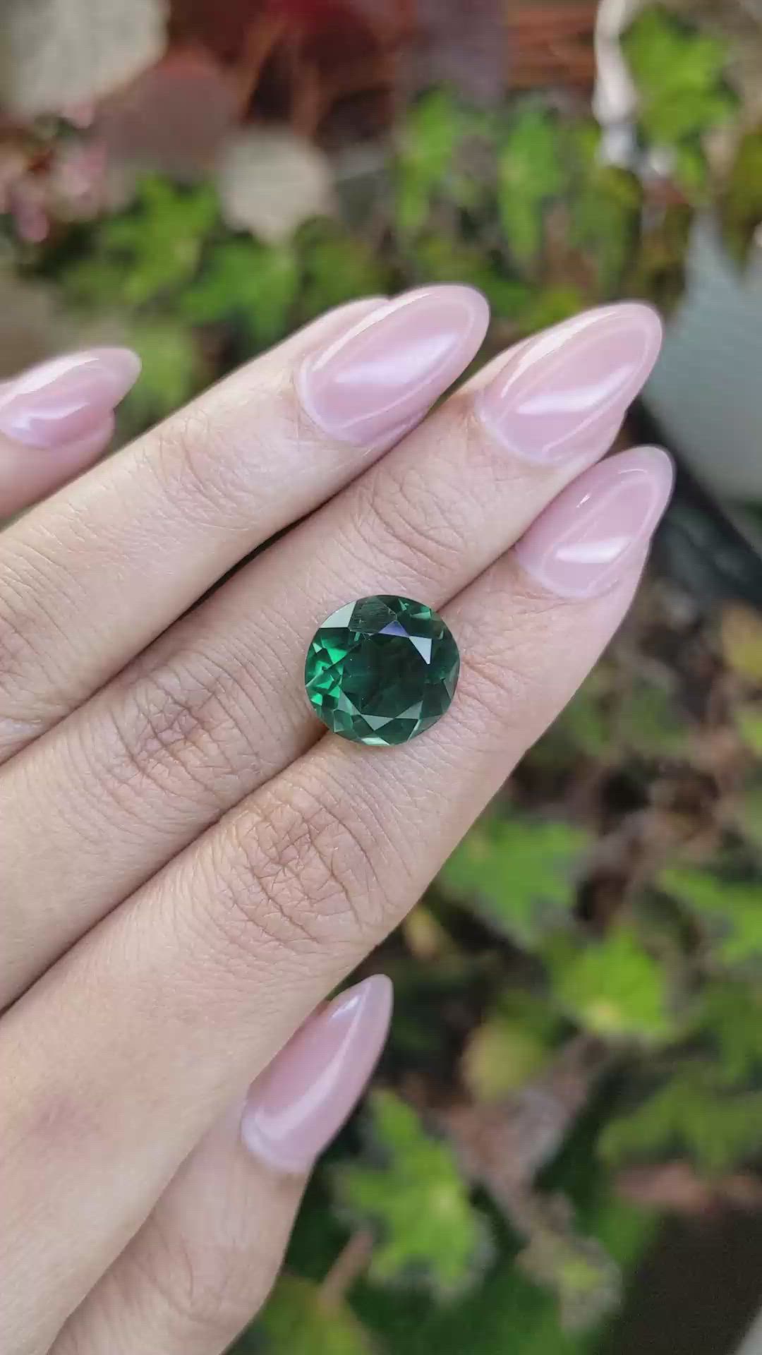 6.70 Ct. Bluish Green Prasiolite from Brazil Size Video