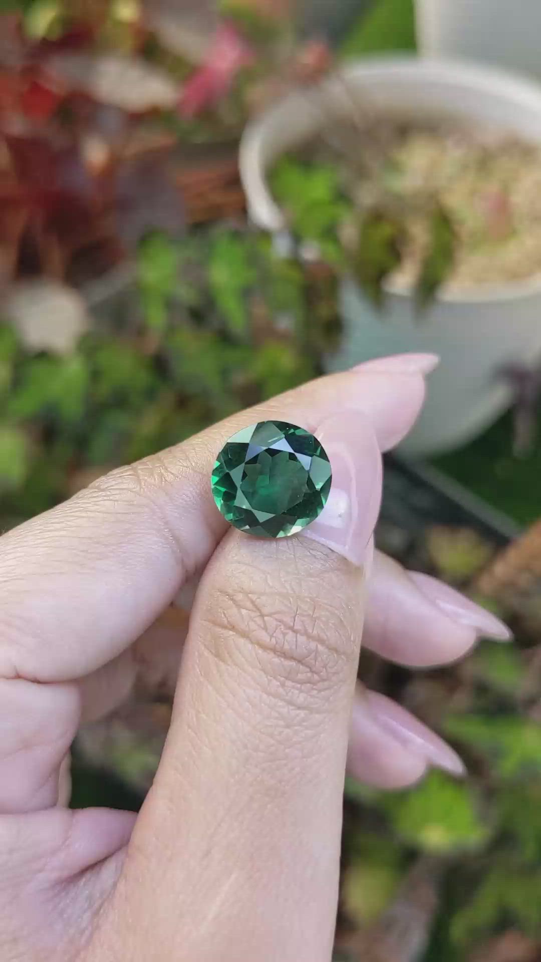 6.70 Ct. Bluish Green Prasiolite from Brazil Size Video