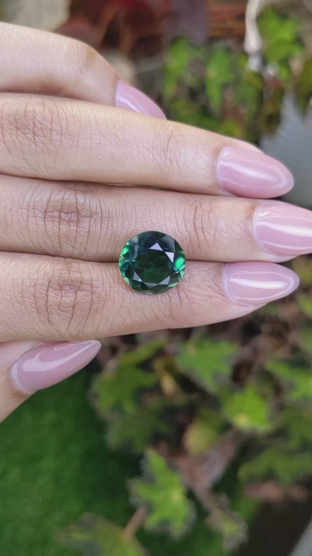 6.70 Ct. Bluish Green Prasiolite from Brazil Size Video
