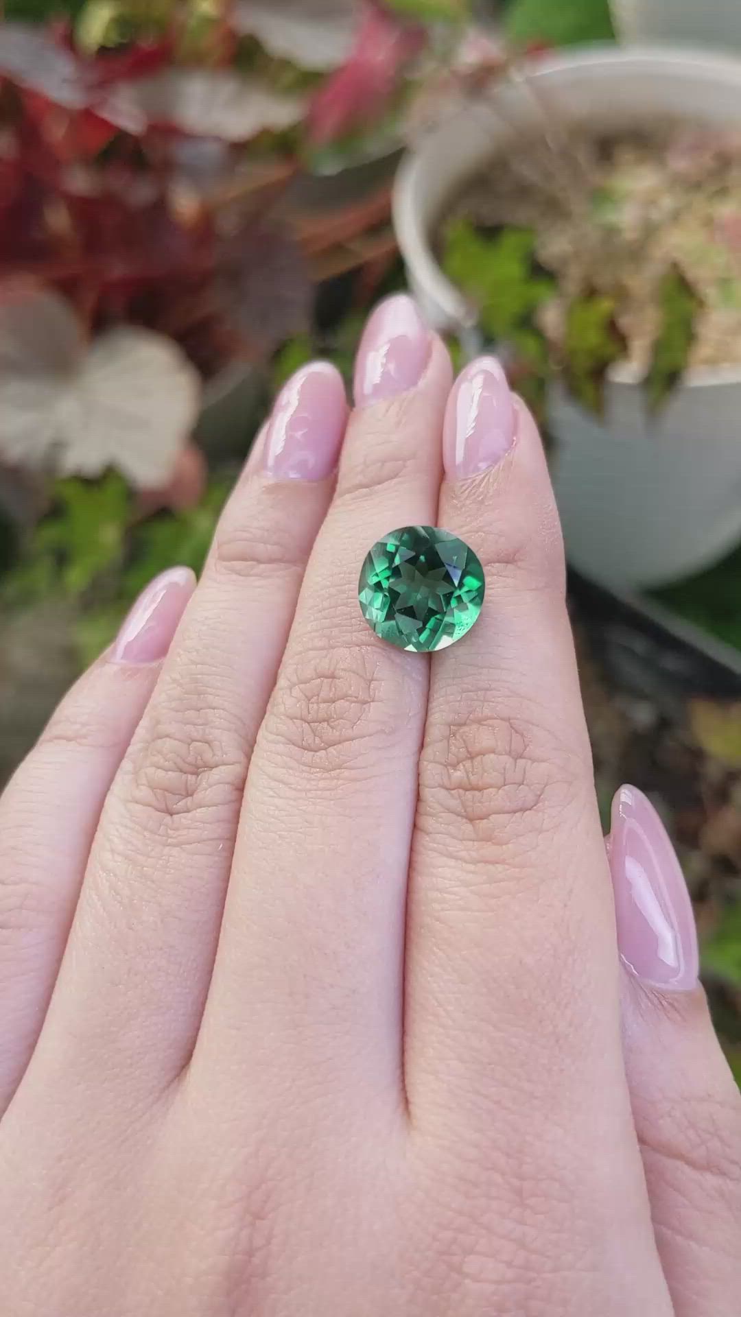 6.25 Ct. Bluish Green Prasiolite from Brazil Size Video