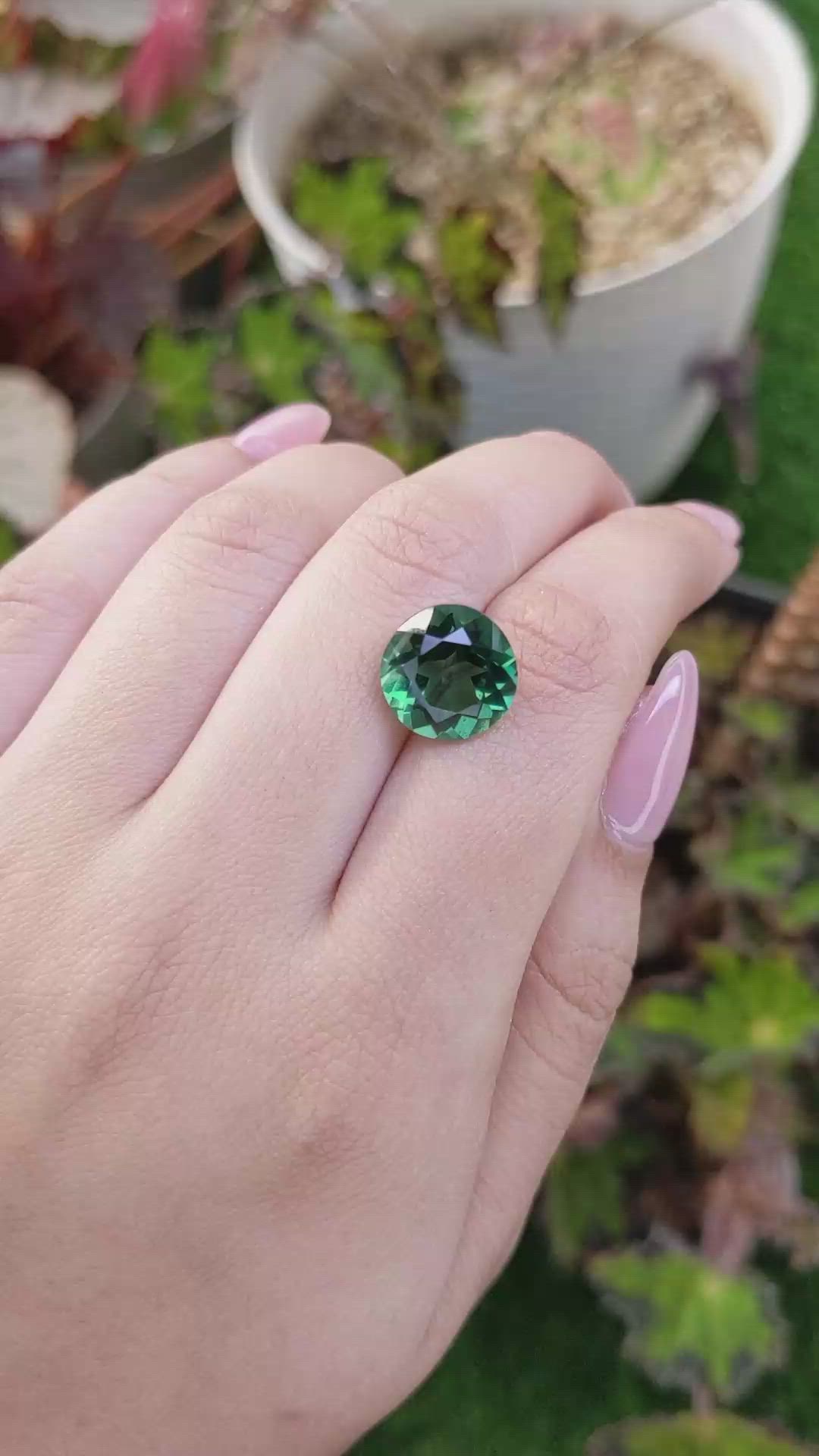 6.25 Ct. Bluish Green Prasiolite from Brazil Size Video